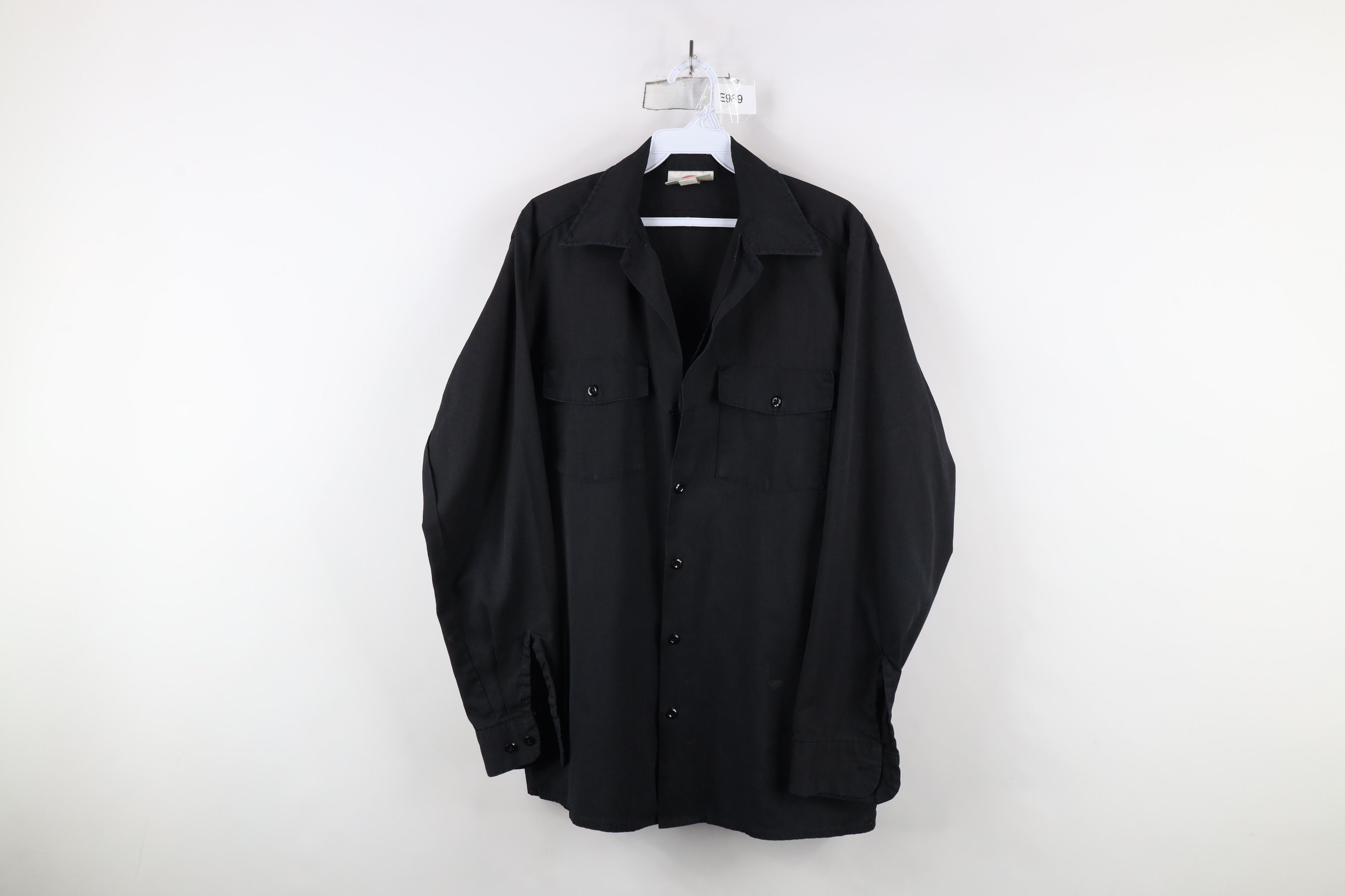 Dickies × Vintage Vintage 90s Dickies Workwear Button Shirt Black USA Size US M / EU 48-50 / 2 - 1 Thumbnail