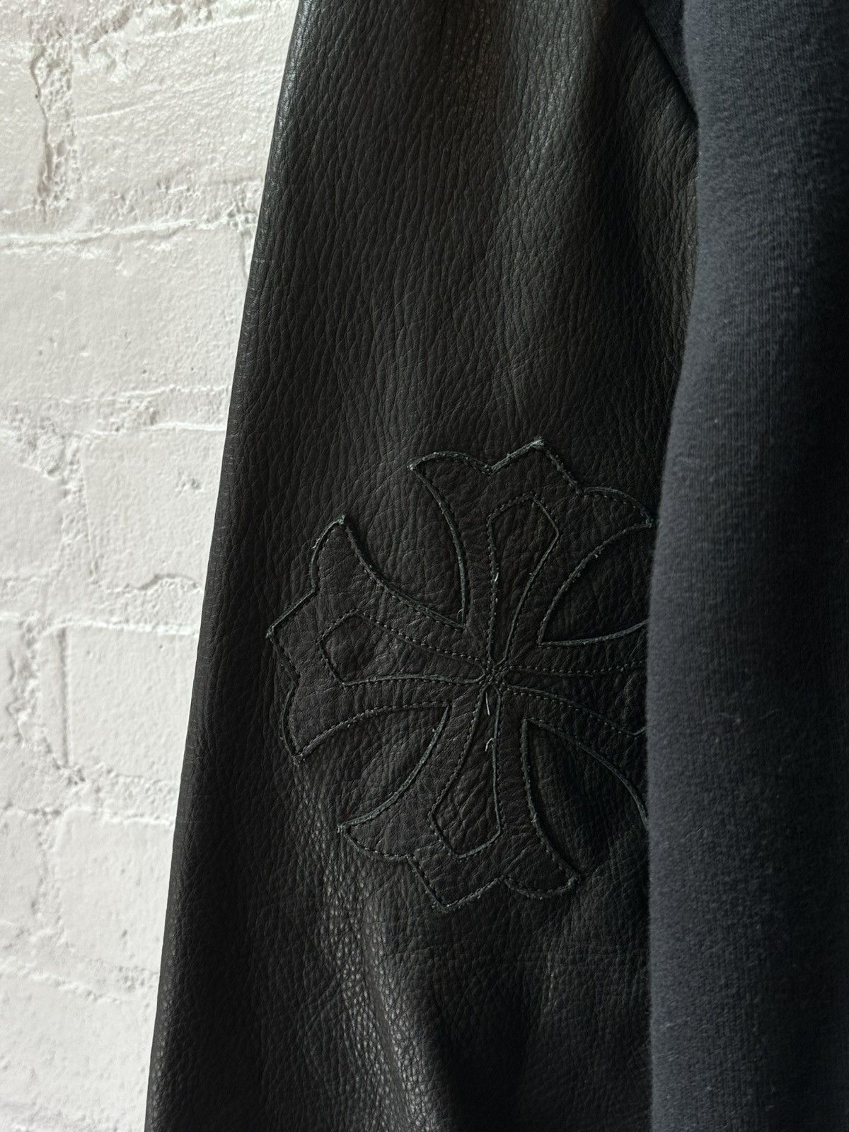 Chrome Hearts CHROME HEARTS LEATHER SLEEVE CREWNECK Size US L / EU 52-54 / 3 - 4 Thumbnail