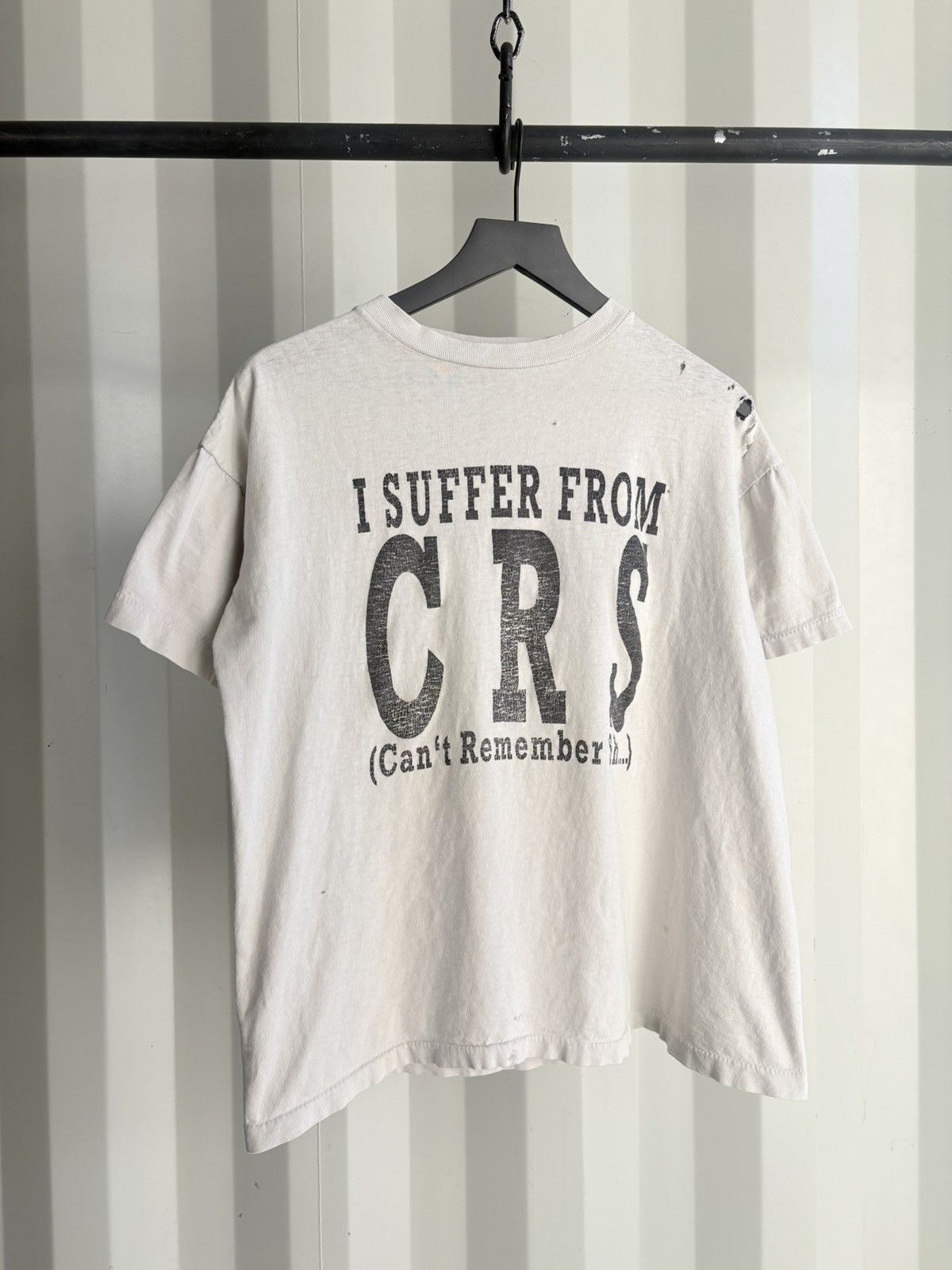 Vintage Thrashed Cant Remember Faded Distressed Shirt GRUNGE Boxy Size US L / EU 52-54 / 3 - 1 Thumbnail