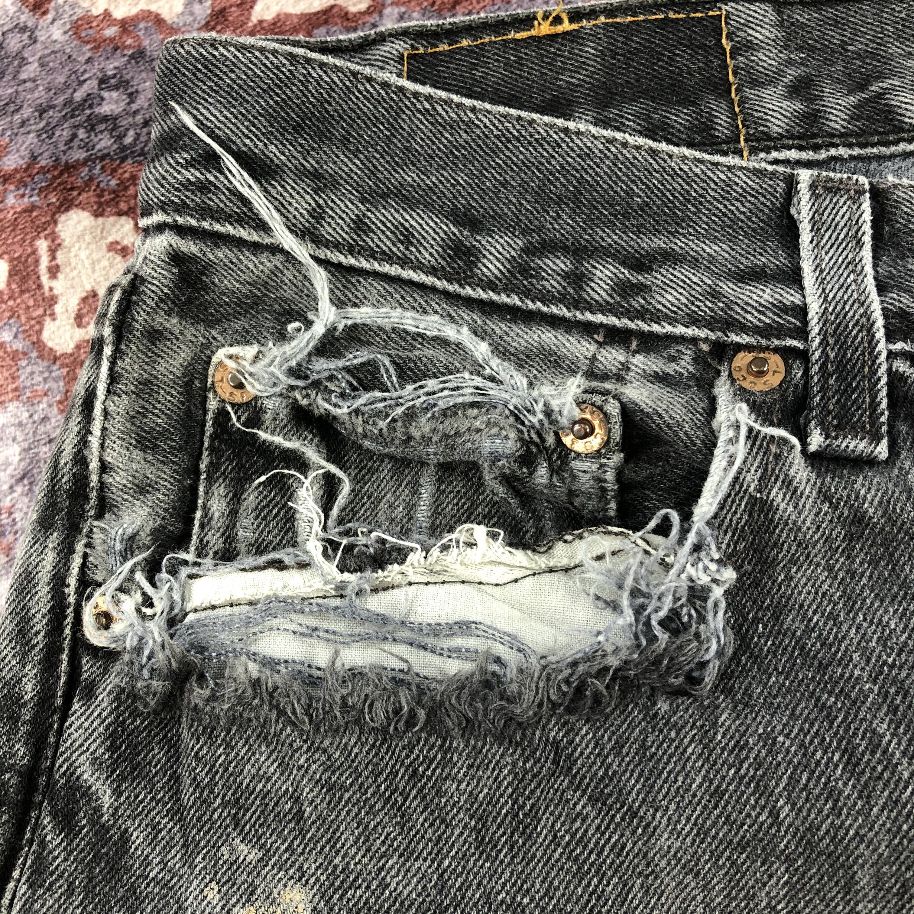 Levi's Vintage 90s Distress Levis 501 Jeans-JM2102 Size US 35 - 5 Thumbnail