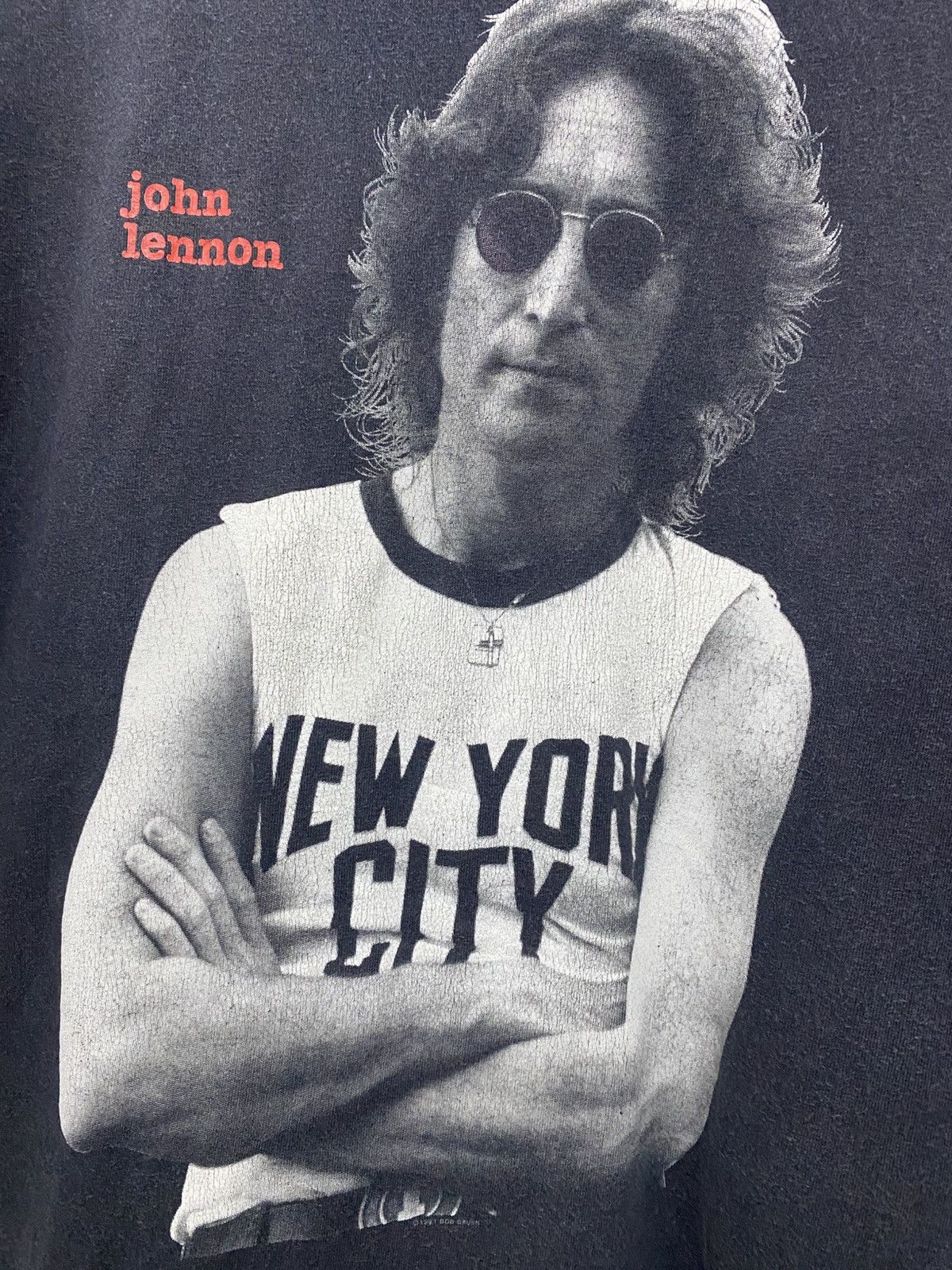 Band Tees × Vintage 🇺🇸 Vintage 1991 John Lennon T-shirt Bob Gruen Made Usa Size US L / EU 52-54 / 3 - 6 Thumbnail