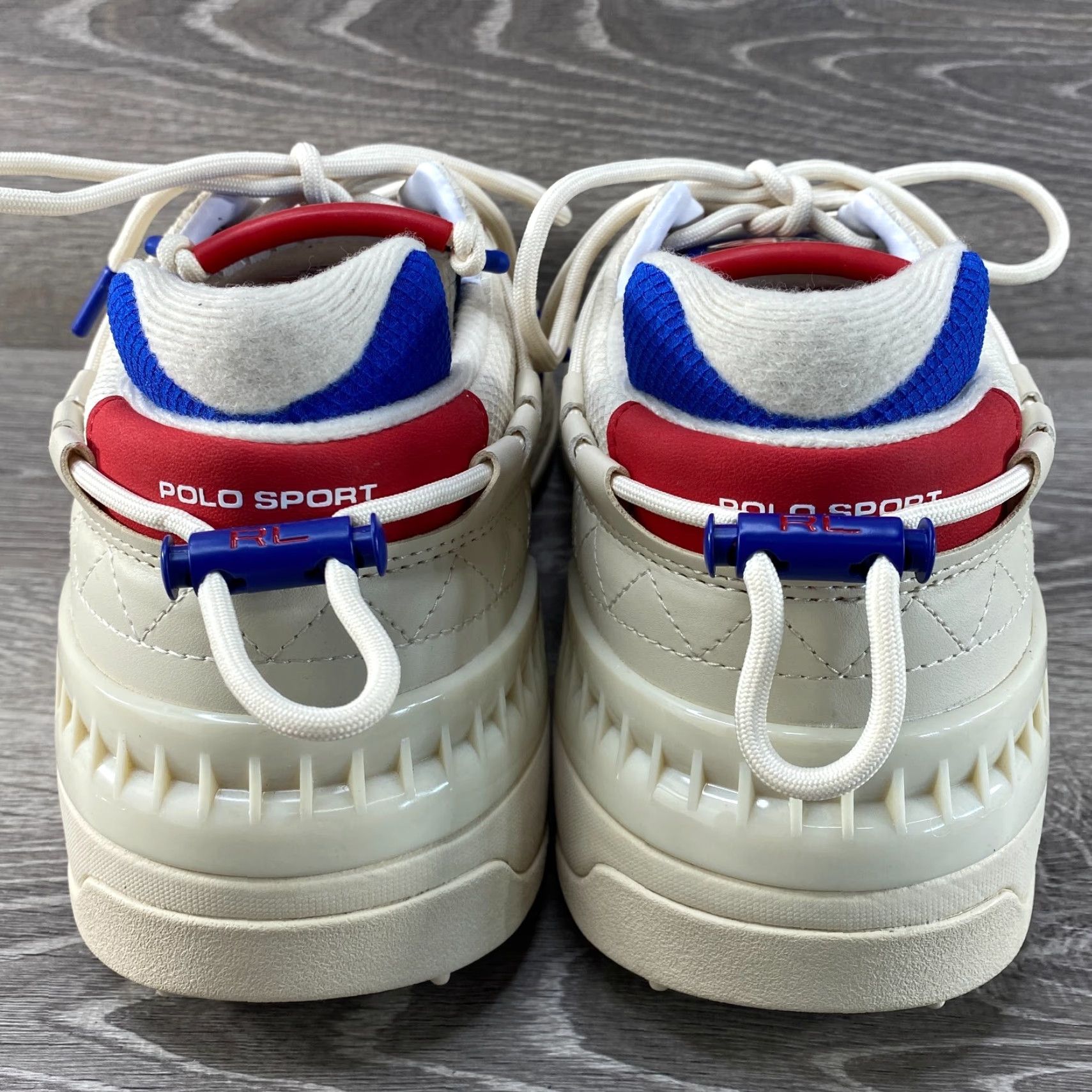 Polo Ralph Lauren Polo Ralph Lauren Sport Mens 11.5 PS200 SK HTL Beige Red Blue Shoe Sneakers NEW Size US L / EU 52-54 / 3 - 6 Thumbnail