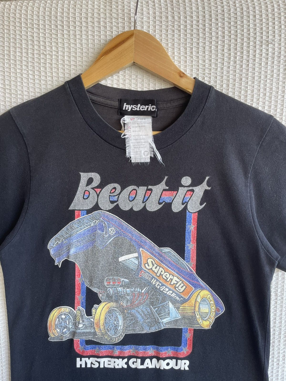 Hysteric Glamour Vintage’90s🔥HYSTERIC GLAMOUR🔥Beat it Super Fly Sun Faded Tee Size US S / EU 44-46 / 1 - 3 Thumbnail