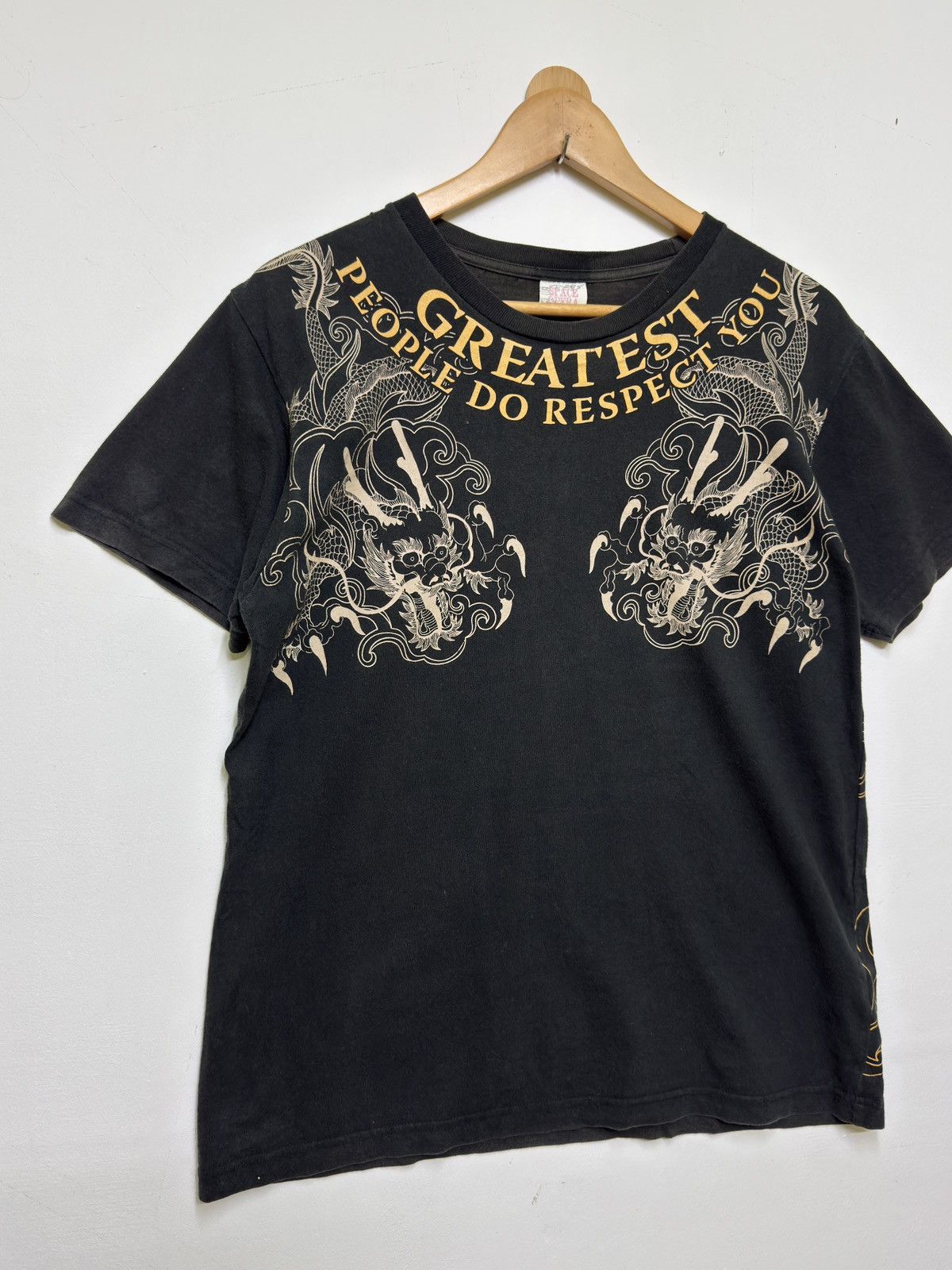Vintage Vintage Dragon Big Graphic Motors Poem Faded Black Size US S / EU 44-46 / 1 - 3 Thumbnail