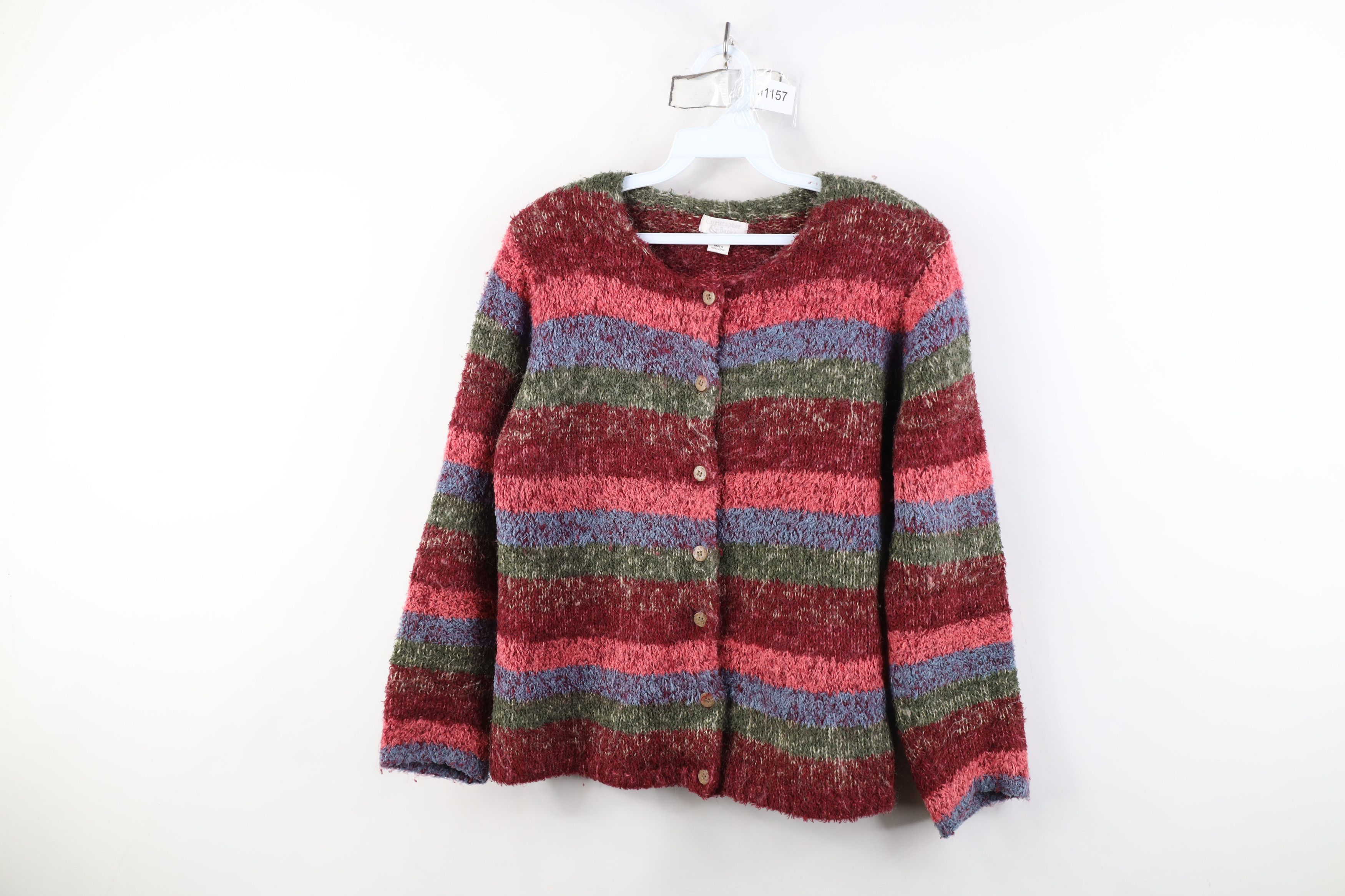 Vintage Vintage 90s Streetwear Mohair Wool Knit Cardigan Sweater Size M / US 6-8 / IT 42-44 - 1 Thumbnail