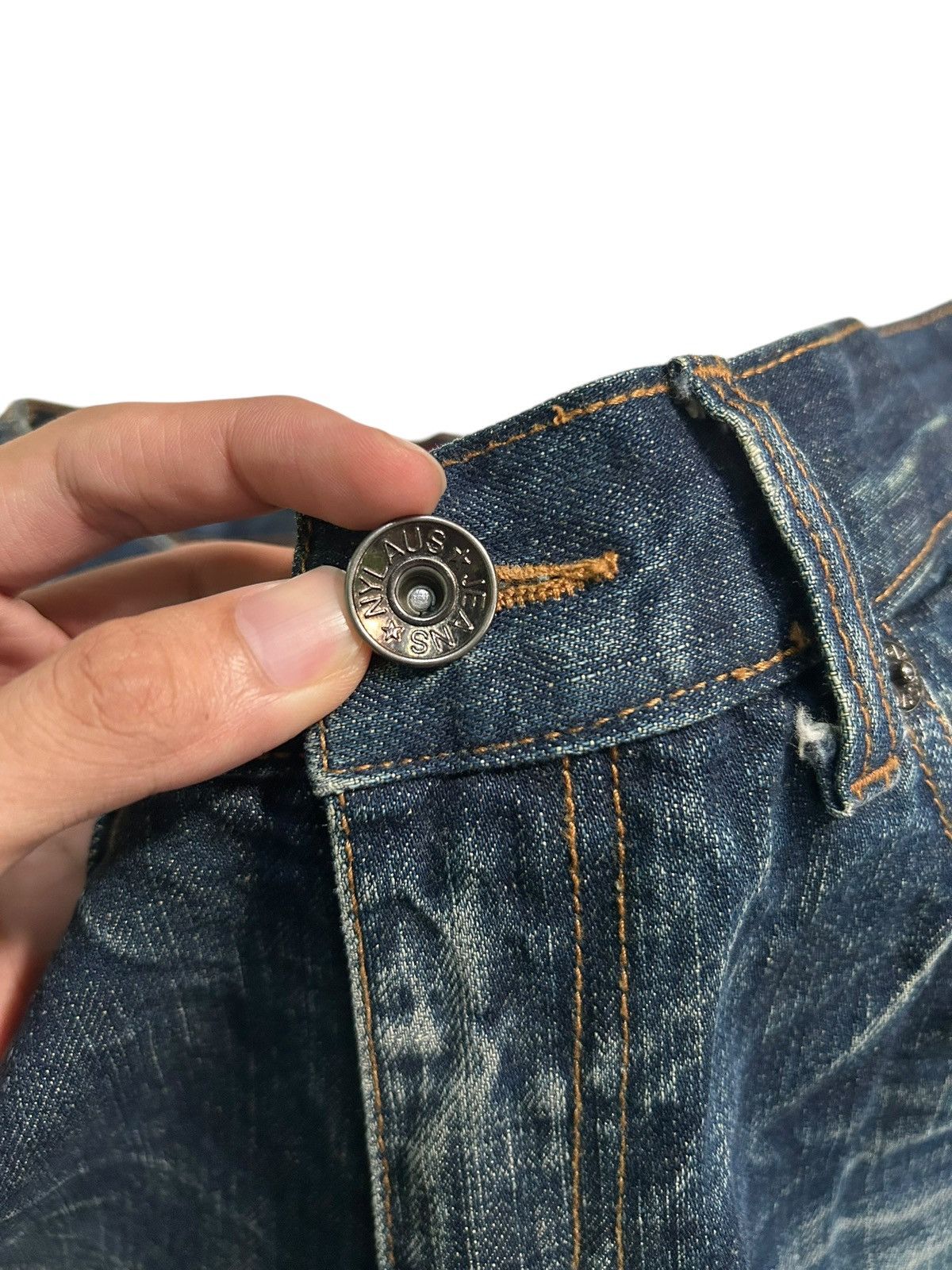 Japanese Brand × Kapital × Vintage Nylaus Japanese Style Distressed Denim Jeans Size US 34 / EU 50 - 6 Thumbnail