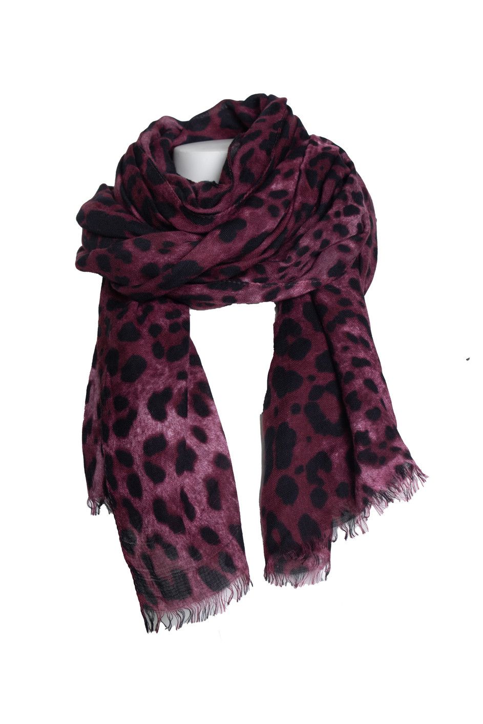 Dolce & Gabbana Dolce & Gabbana, leopard printed scarf in purple Size ONE SIZE - 1 Thumbnail