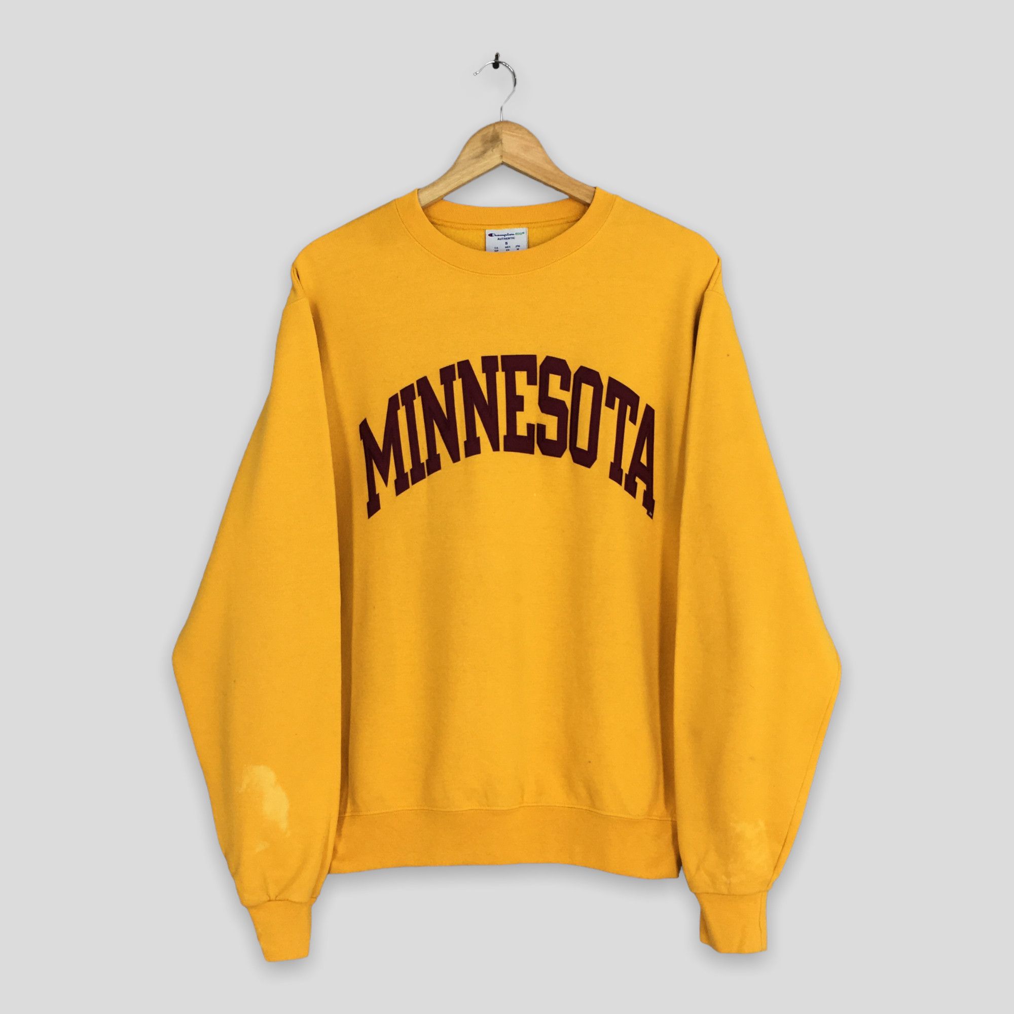 Champion × NCAA × Vintage Vintage 1990s Minnesota State Yellow Sweatshirt Small Size US S / EU 44-46 / 1 - 1 Thumbnail