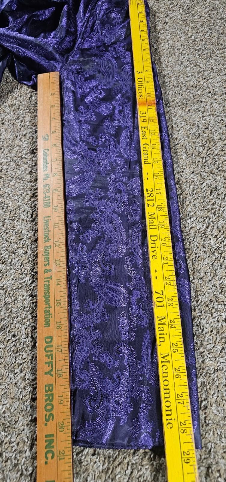 The Unbranded Brand Purple Paisley 1 Button Blazer Approx 48 Chest Size 48R - 6 Thumbnail