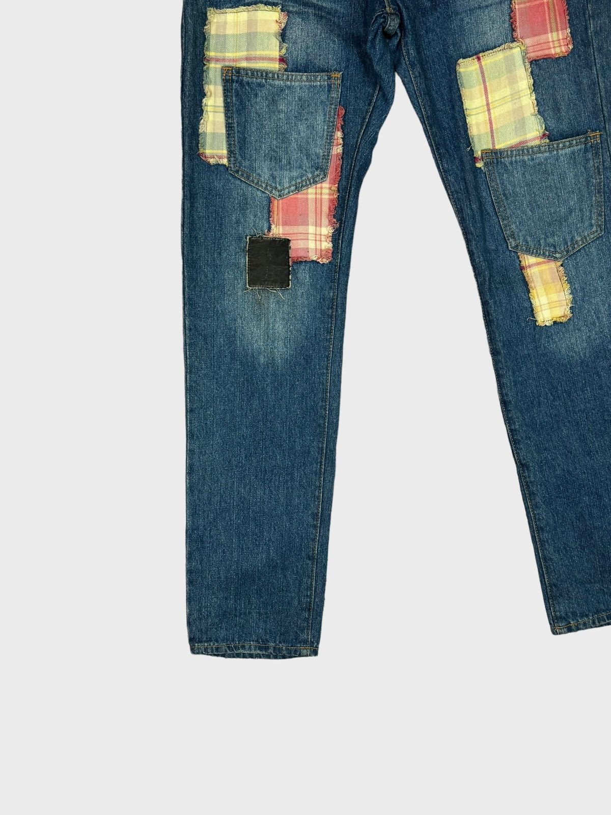 Designer × Japanese Brand BLUE MOON BLUE Patchwork 6 Pocket Distressed Denim Pants Size US 31 - 7 Thumbnail
