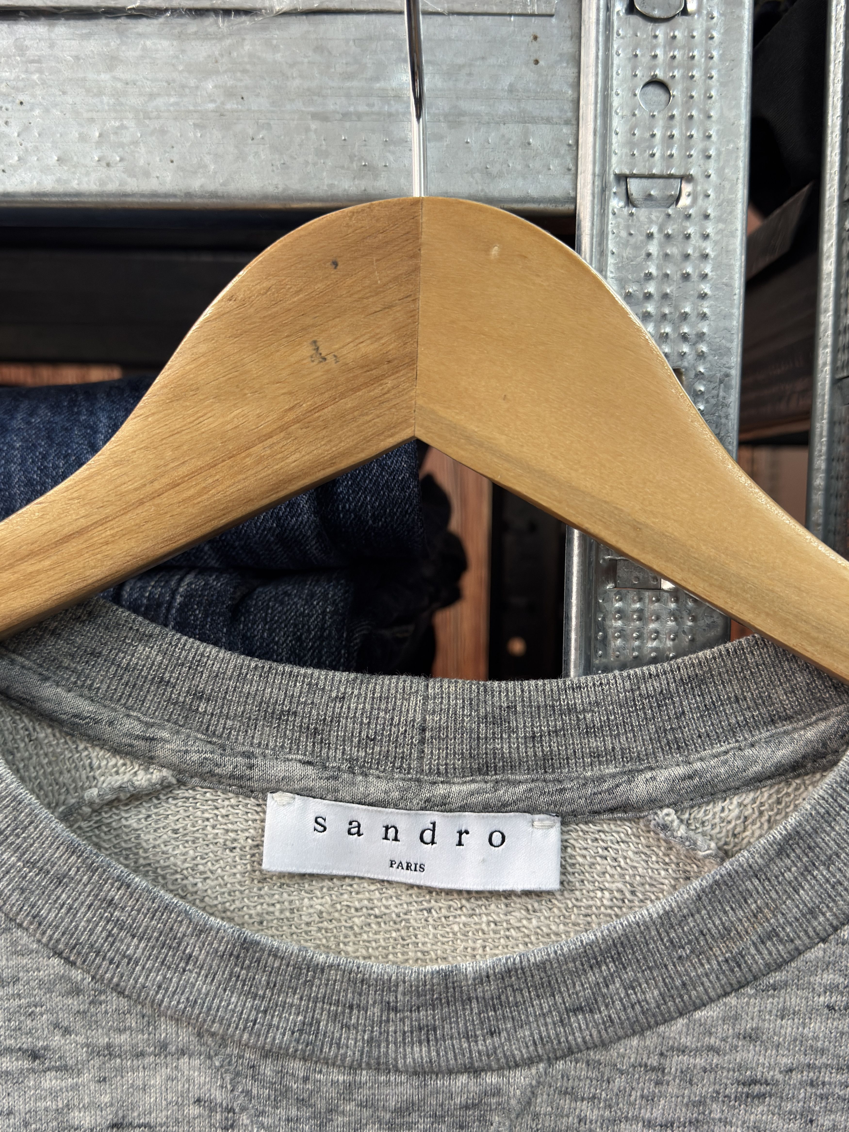 Sandro Sandro Paris Logo Gray Sweatshirt Size US M / EU 48-50 / 2 - 3 Thumbnail