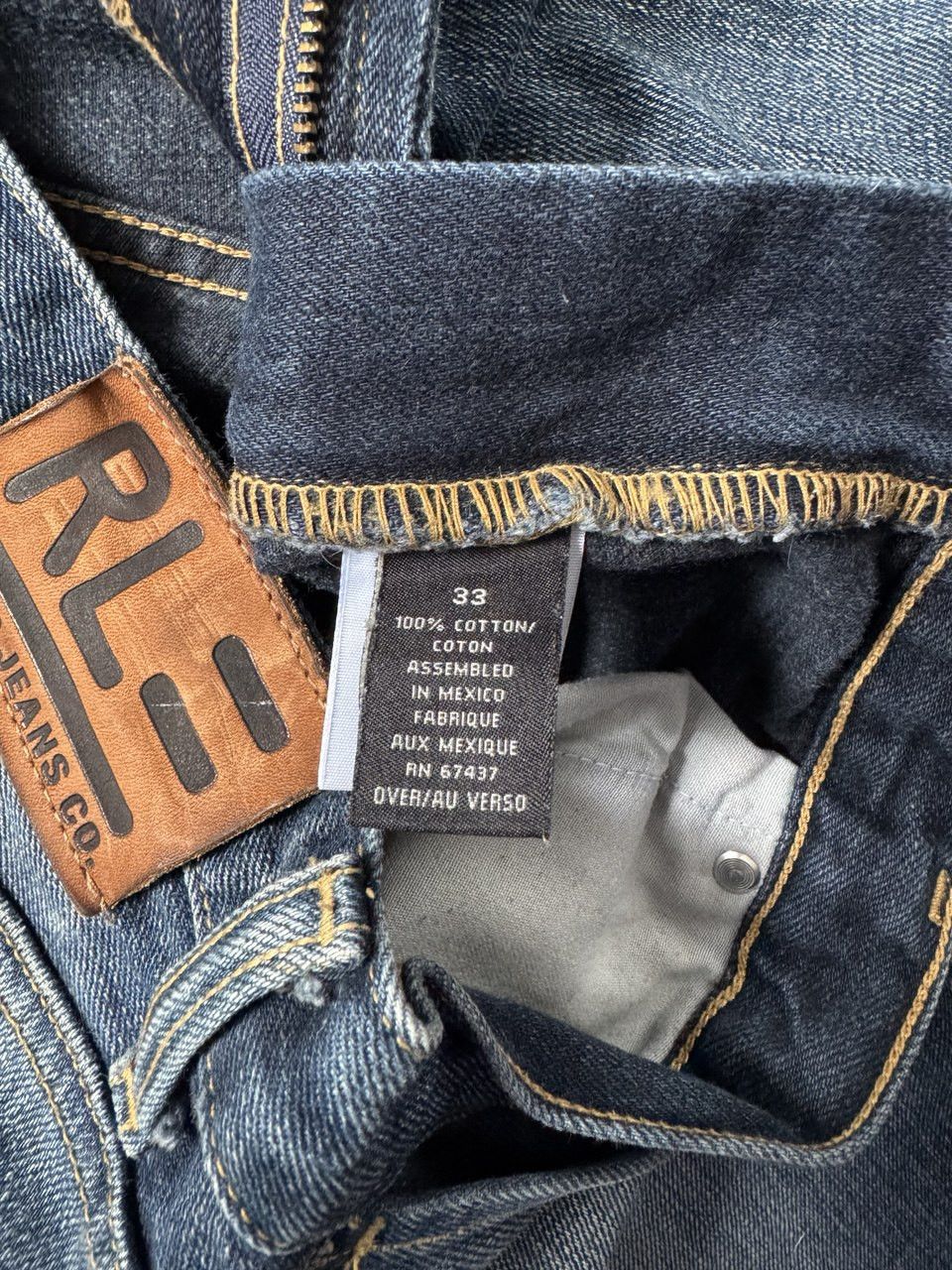 Ralph Lauren Crazy Y2K Polo Jeans Baggy Wide Leg Denim Pants Vintage Size US 33 - 10 Thumbnail