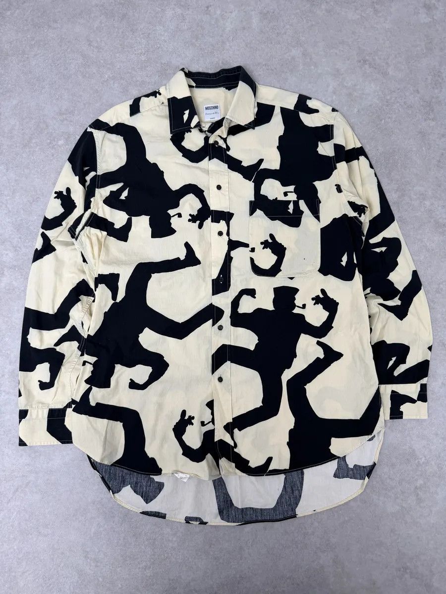 Moschino Moschino Beige & Black Crazy Monster Shirt Size US M / EU 48-50 / 2 - 5 Thumbnail