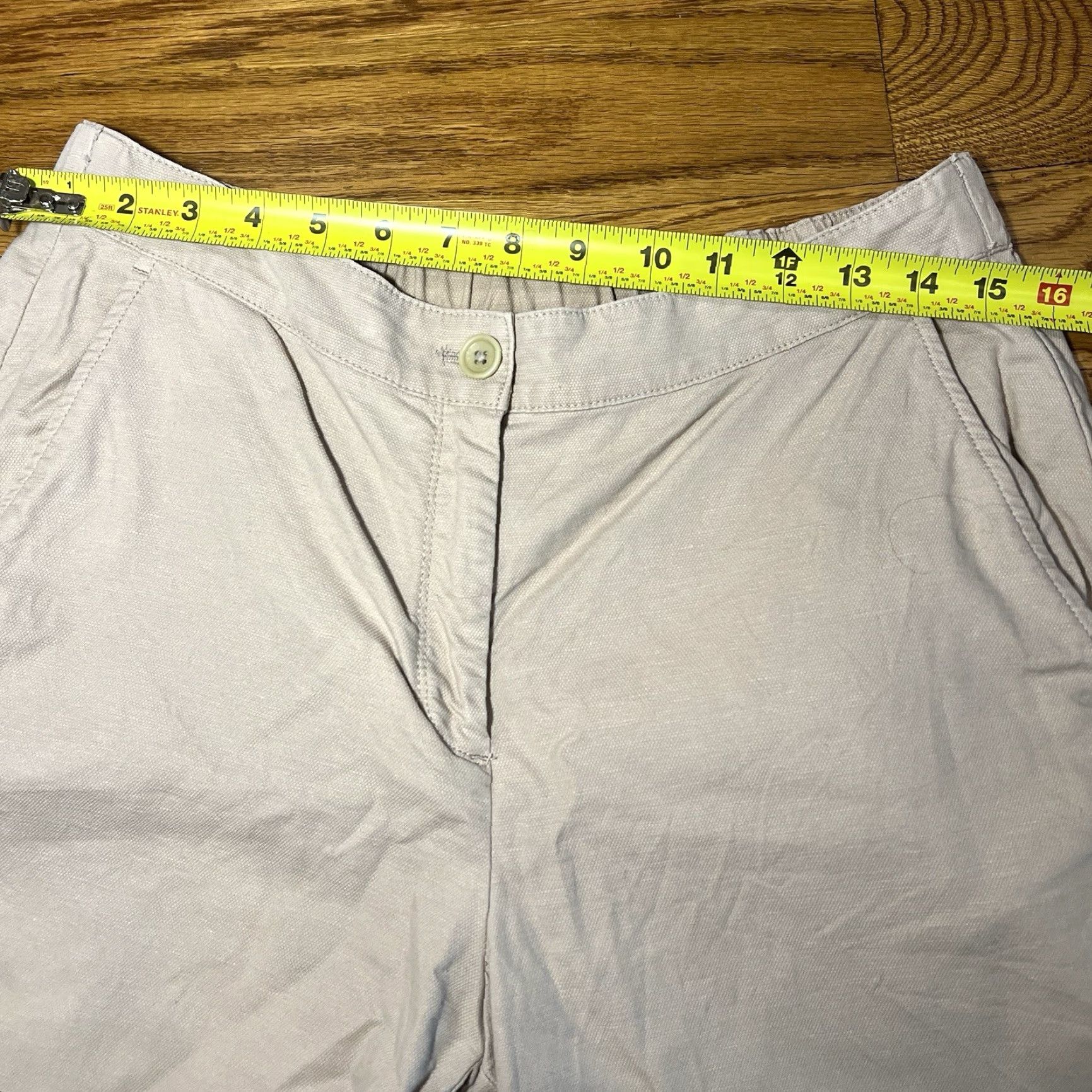 Eileen Fisher Eileen Fisher Women's Beige Organic Cotton Hemp Relaxed Ankle Pants Size Small Size 28" / US 6 / IT 42 - 4 Thumbnail