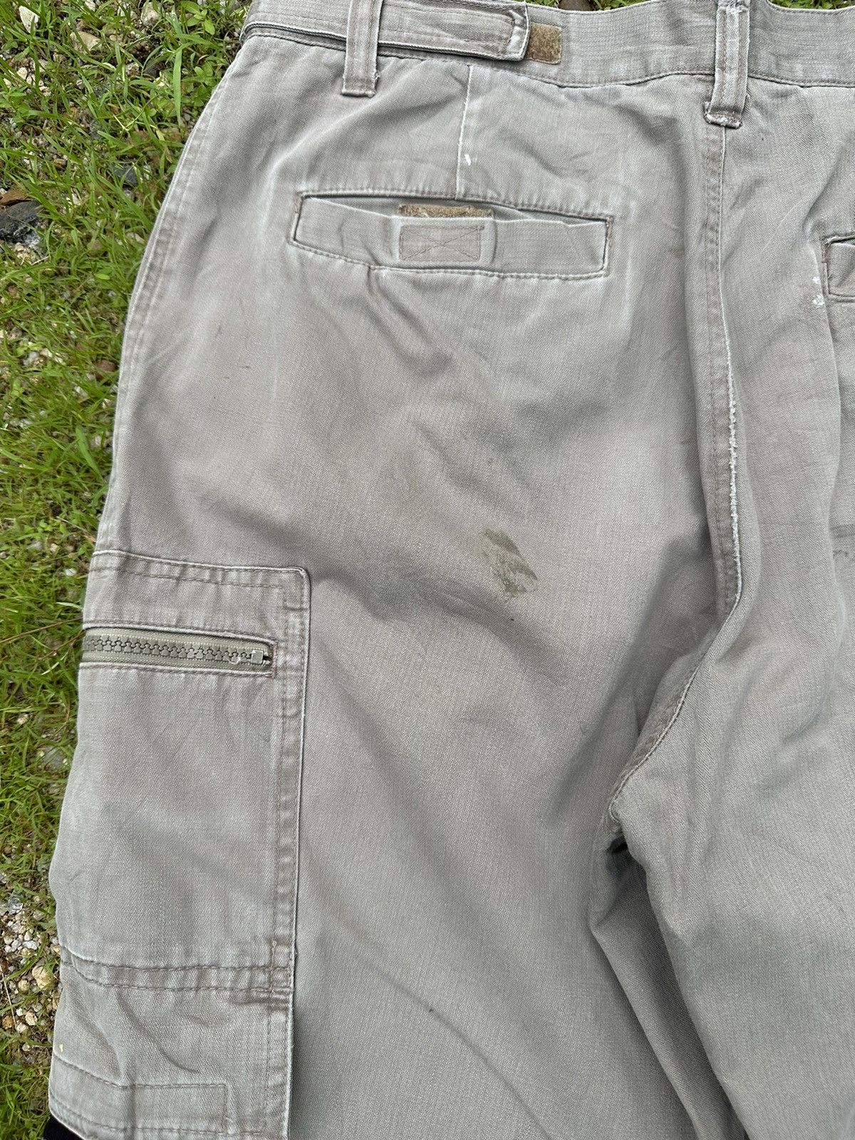 5351 POUR LES HOMMES BAGGY POLO CLUB TROUSERS RIPSTOP MULTIPOCKET DIRTY PANTS Size US 33 - 10 Thumbnail