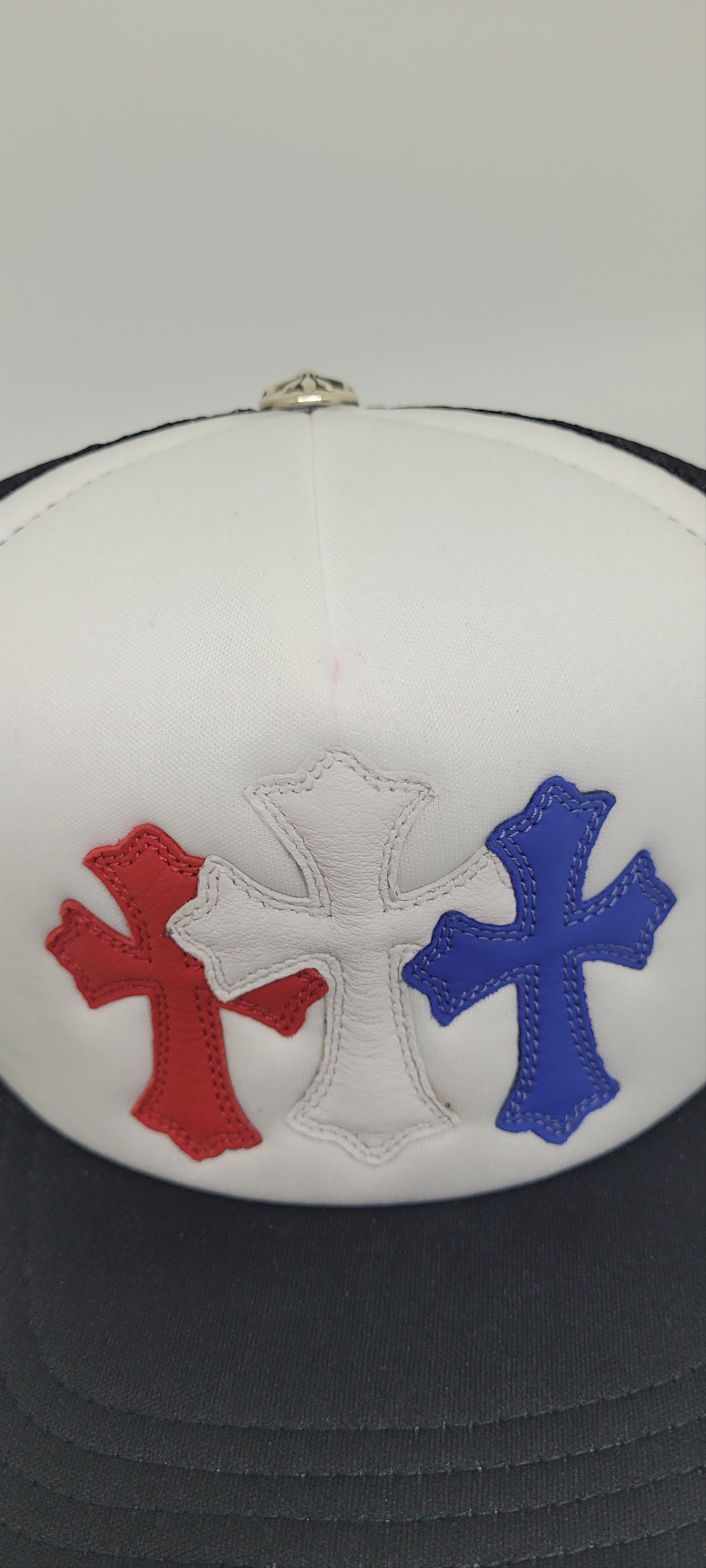 Chrome Hearts Chrome Hearts Trucker Hat Red White Blue Size ONE SIZE - 2 Thumbnail