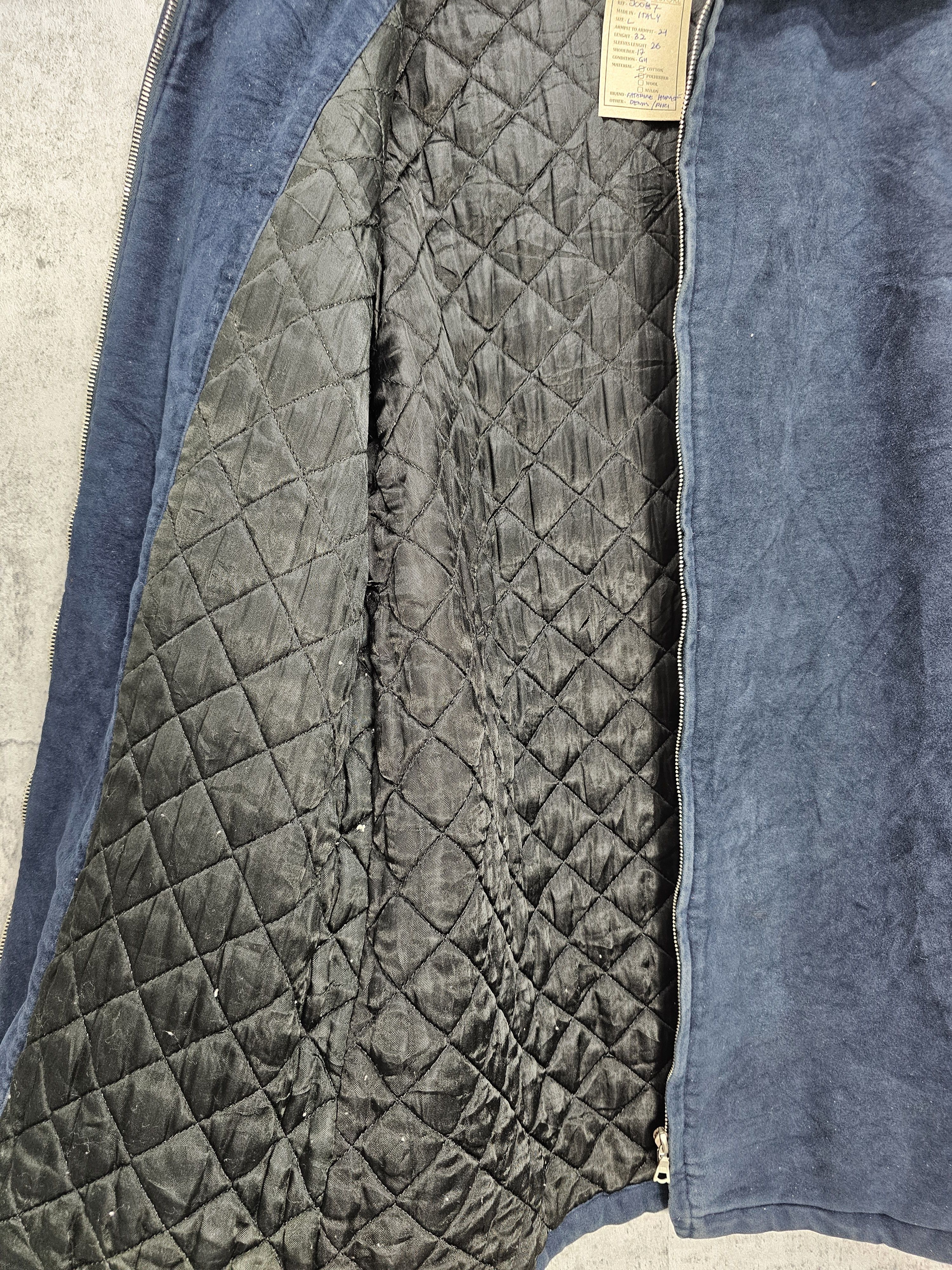 Katharine Hamnett London Vtg KATHARINE HAMNETT DENIM Waxed Riri Zipper Jacket J0087 Size US M / EU 48-50 / 2 - 11 Thumbnail