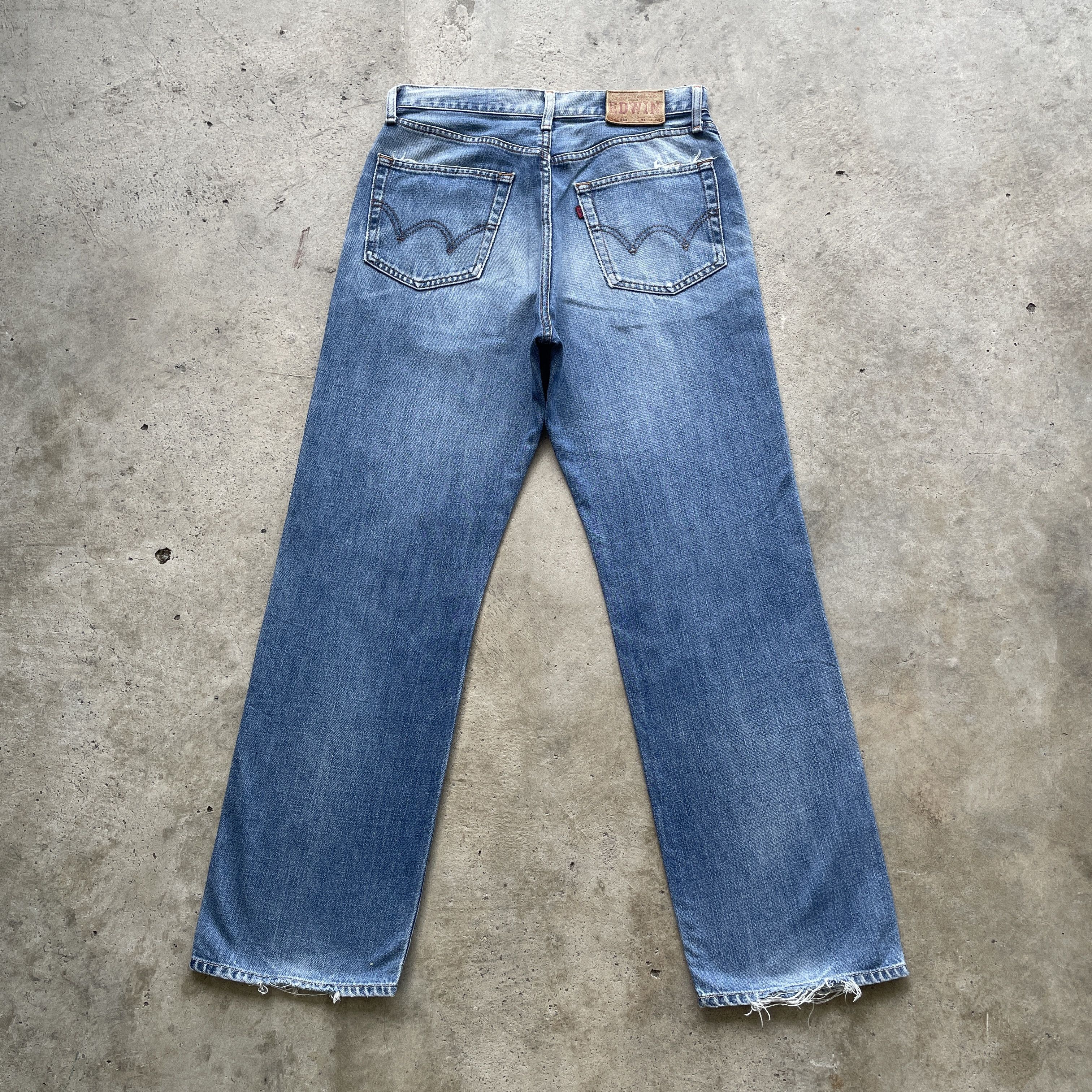 Edwin × Japanese Brand VINTAGE EDWIN 503 REGULAR DEMIM PANTS FADED JEANS W30x28.5 Size US 30 / EU 46 - 11 Thumbnail