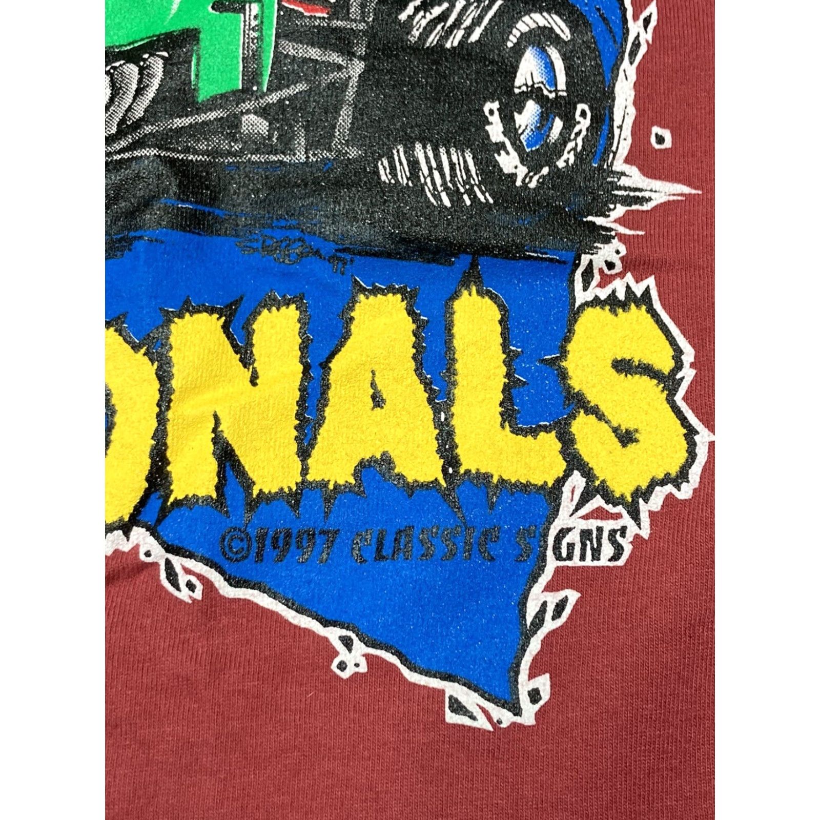 Vintage VINTAGE dirt racing shirt track race 1997 Sharon Nationals Jim Cooper NOS Large T-Shirt Mens L Red Size US L / EU 52-54 / 3 - 3 Thumbnail