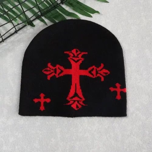 Other Black Red Knit Slouchy Beanie Hat 2024 Size ONE SIZE - 2 Thumbnail
