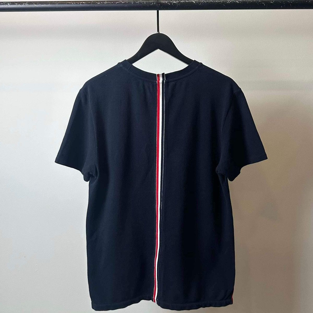 Thom Browne THOM BROWNE BACK STRIPED NAVY T SHIRT Size US L / EU 52-54 / 3 - 2 Thumbnail