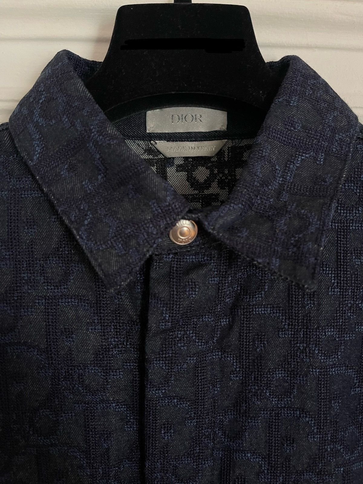 Dior Dior Ss Denim Shirt Oblique Cross Monogram 37 Size US M / EU 48-50 / 2 - 5 Thumbnail