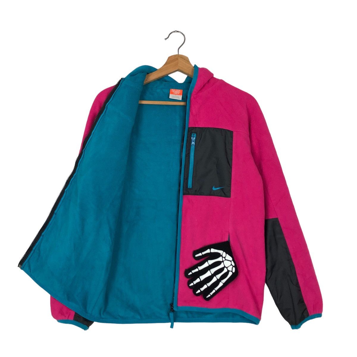 VINTAGE NIKE FLEECE JACKET RARE COLOUR STREETWEAR DESIGN