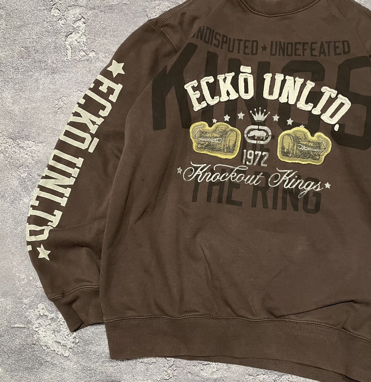 Ecko Unltd. × Vintage Vintage Ecko Unltd Y2K Sweatshirt Skate Boxy Fit Size US L / EU 52-54 / 3 - 4 Thumbnail