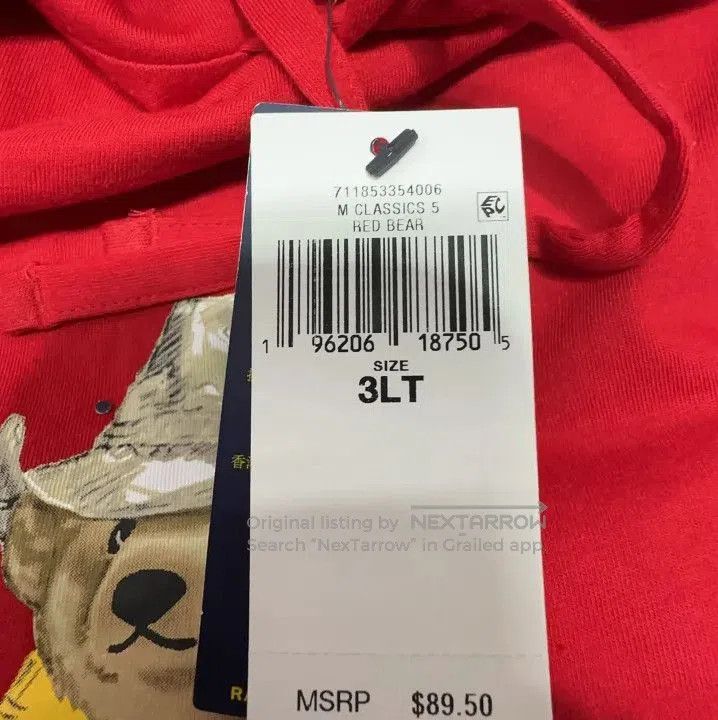 Polo Ralph Lauren Polo Ralph Lauren Bear Print Hooded Long. Size US XXL / EU 58 / 5 - 5 Thumbnail