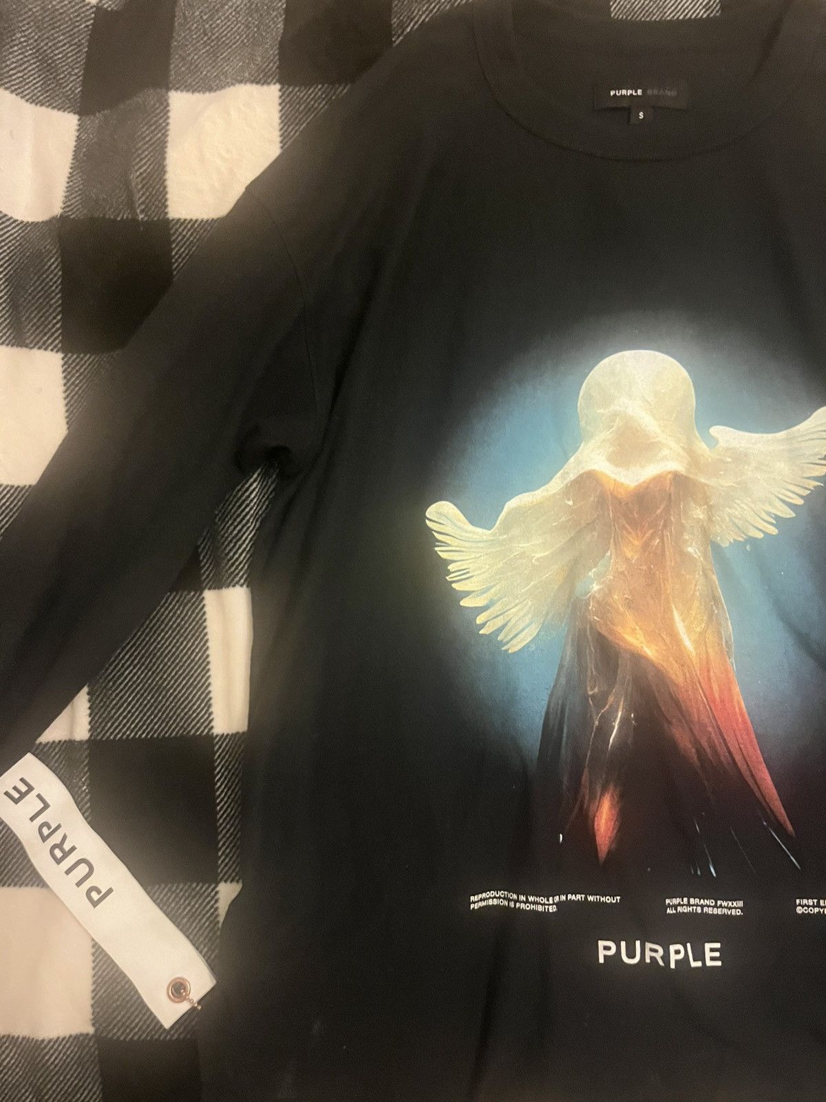 Purple Brand Angel Long Sleeve Graphic T-Shirt Size US S / EU 44-46 / 1 - 1 Thumbnail