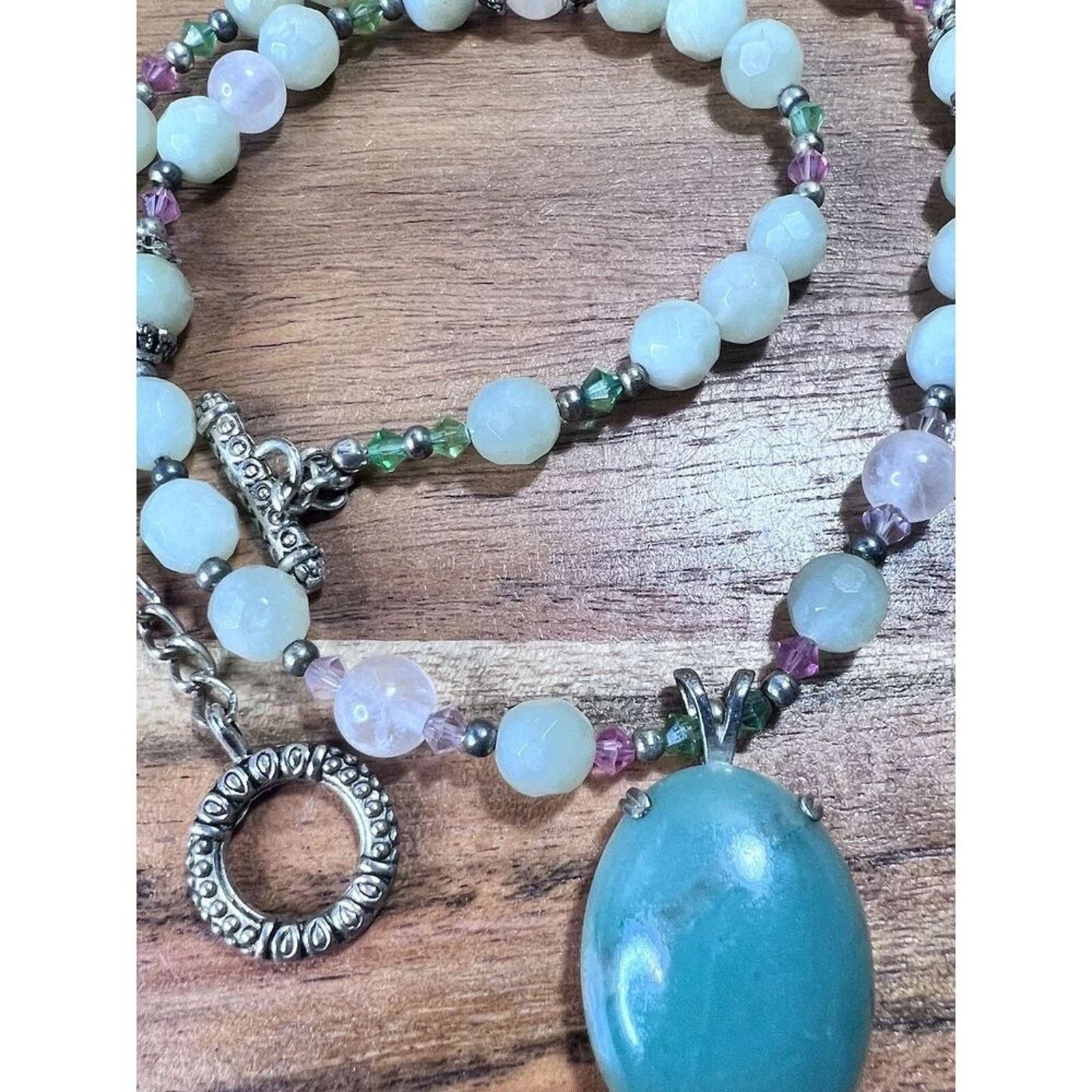 Other Jadeite Tourmaline .925 Findings & Spacers Pendent Necklace Size ONE SIZE - 13 Thumbnail