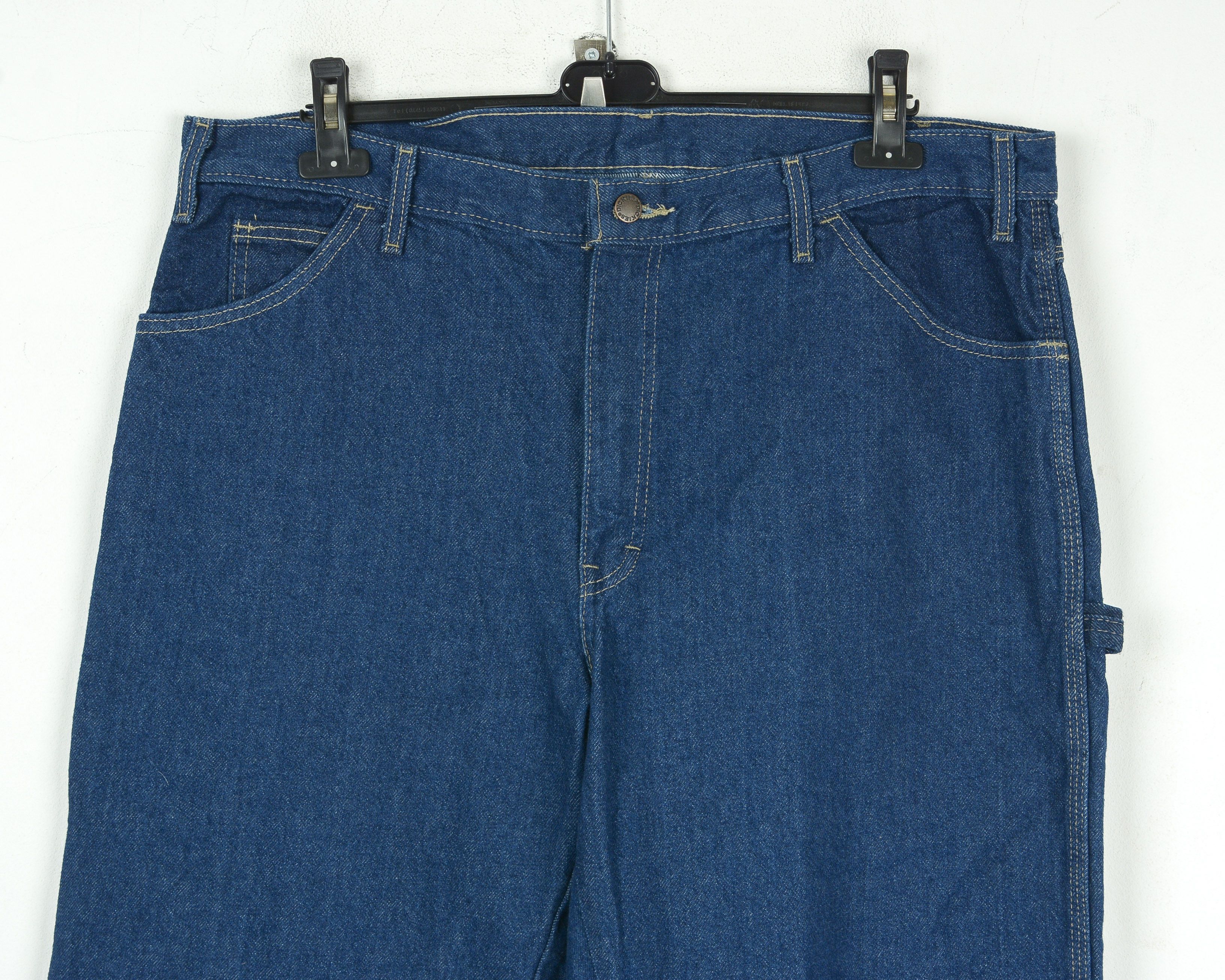 Dickies × Vintage Carpenter Baggy W38 L34 Pants Trousers Jeans Straight Blue Size US 38 / EU 54 - 3 Thumbnail