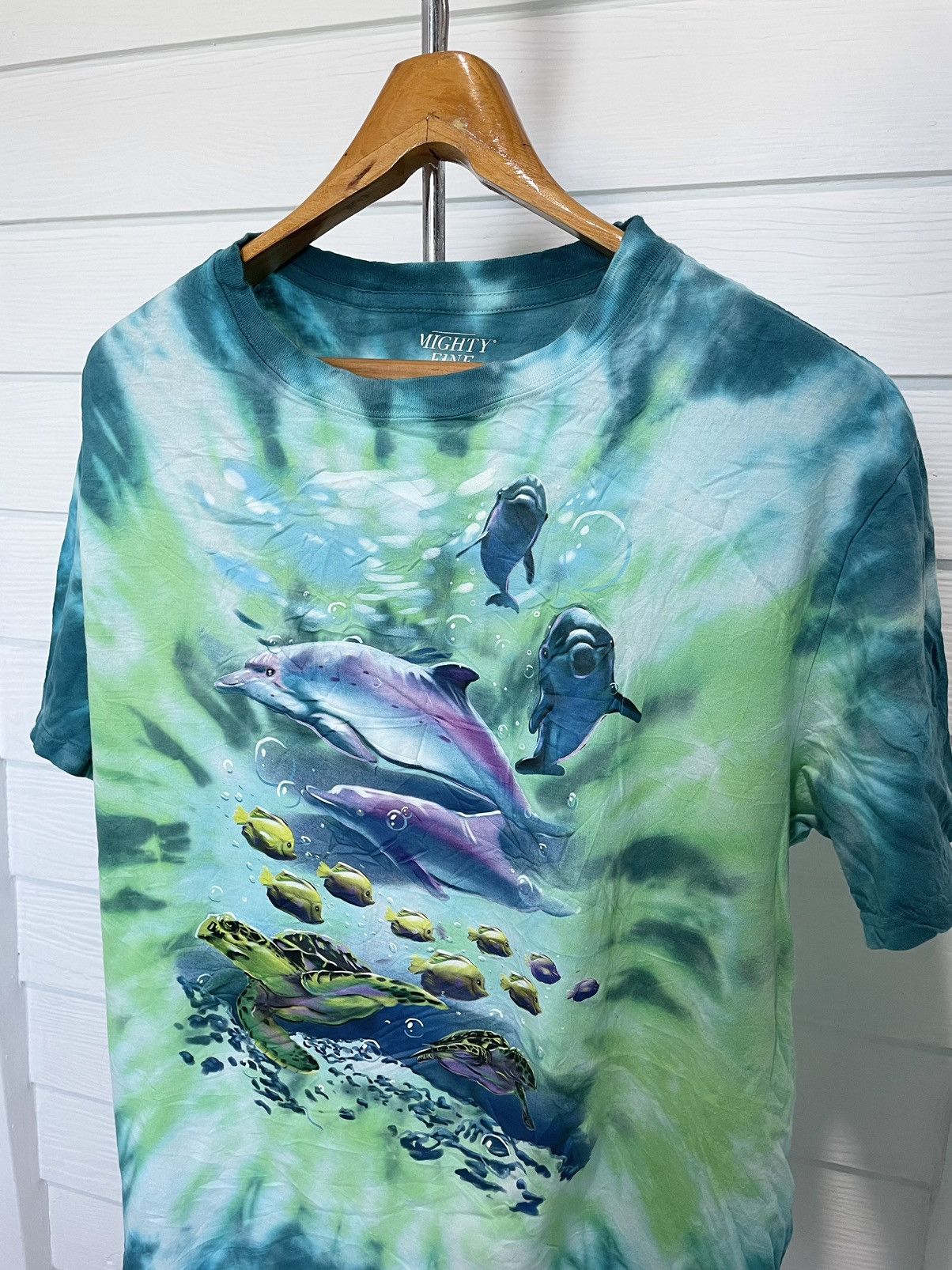 Vintage DOLPHINS & TURTLES TIE DYE Size US XL / EU 56 / 4 - 2 Thumbnail