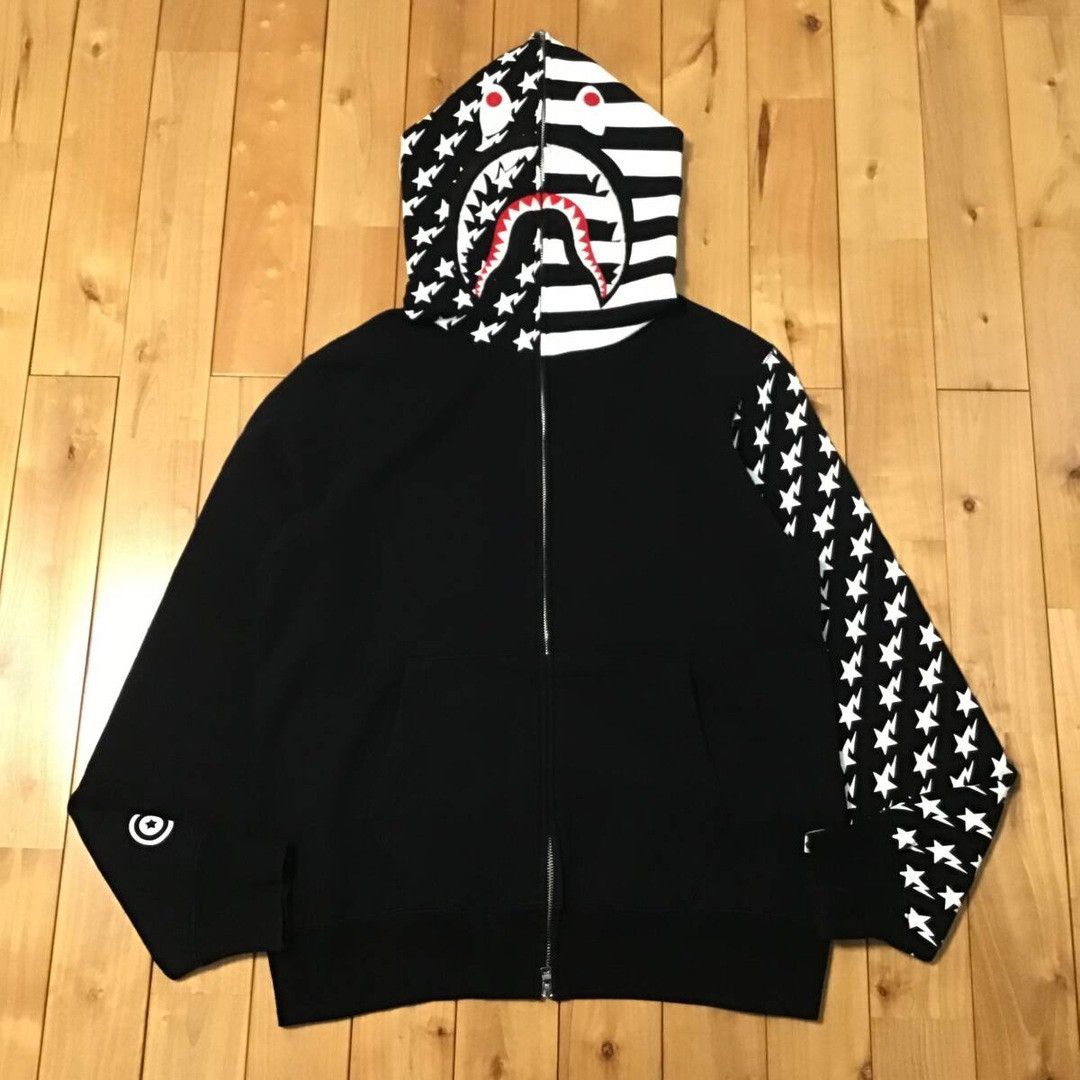 Bape BAPE Stars and Stripes Shark Full Zip Hoodie a bathing ape Size US XL / EU 56 / 4 - 1 Thumbnail