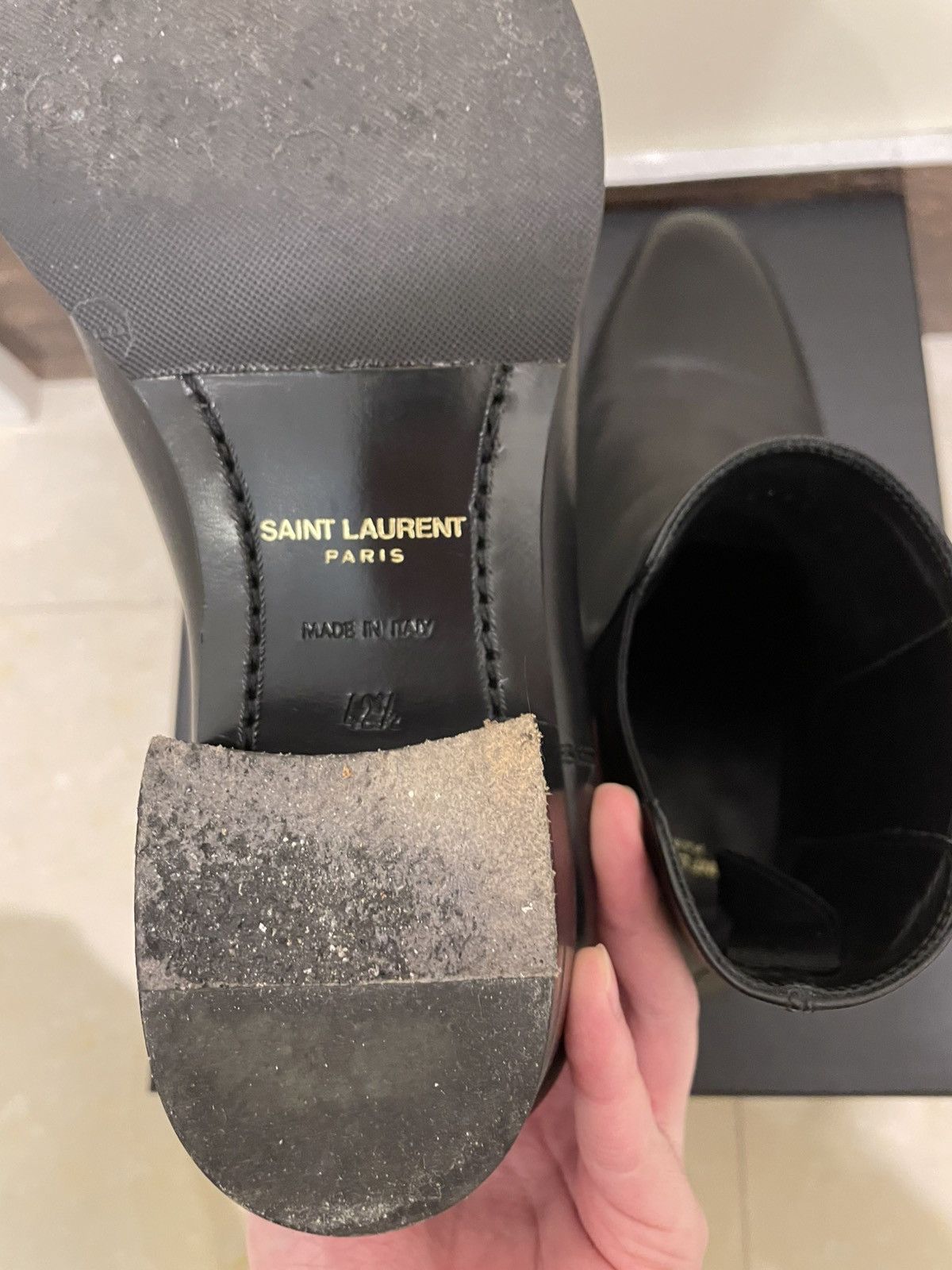 Saint Laurent Paris × Yves Saint Laurent YSL Wyatt Chelsea Boots Size US 9.5 / EU 42-43 - 3 Thumbnail