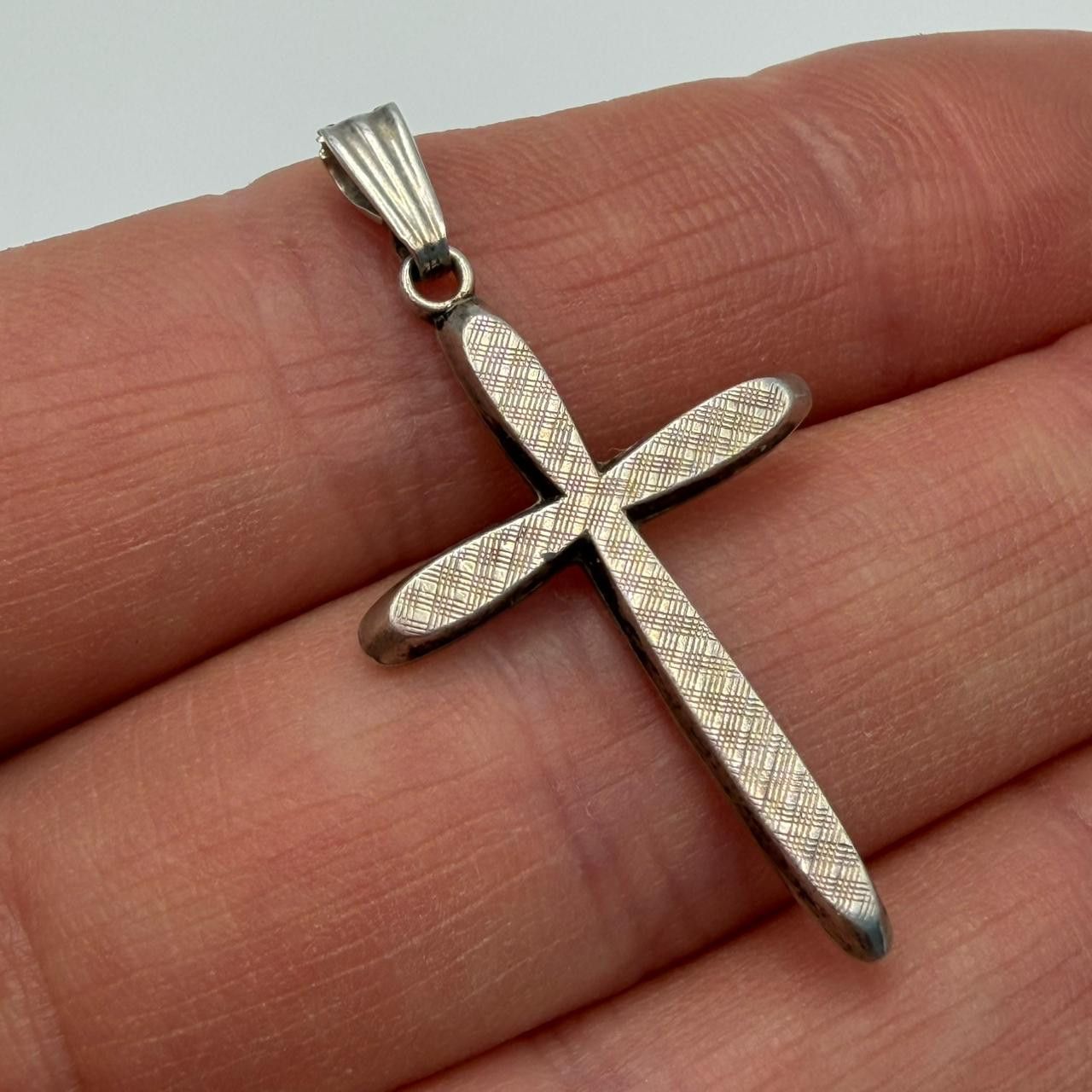 Sterling Silver Vintage German Sterling Silver 925 Cross Pendant Size ONE SIZE - 2 Thumbnail