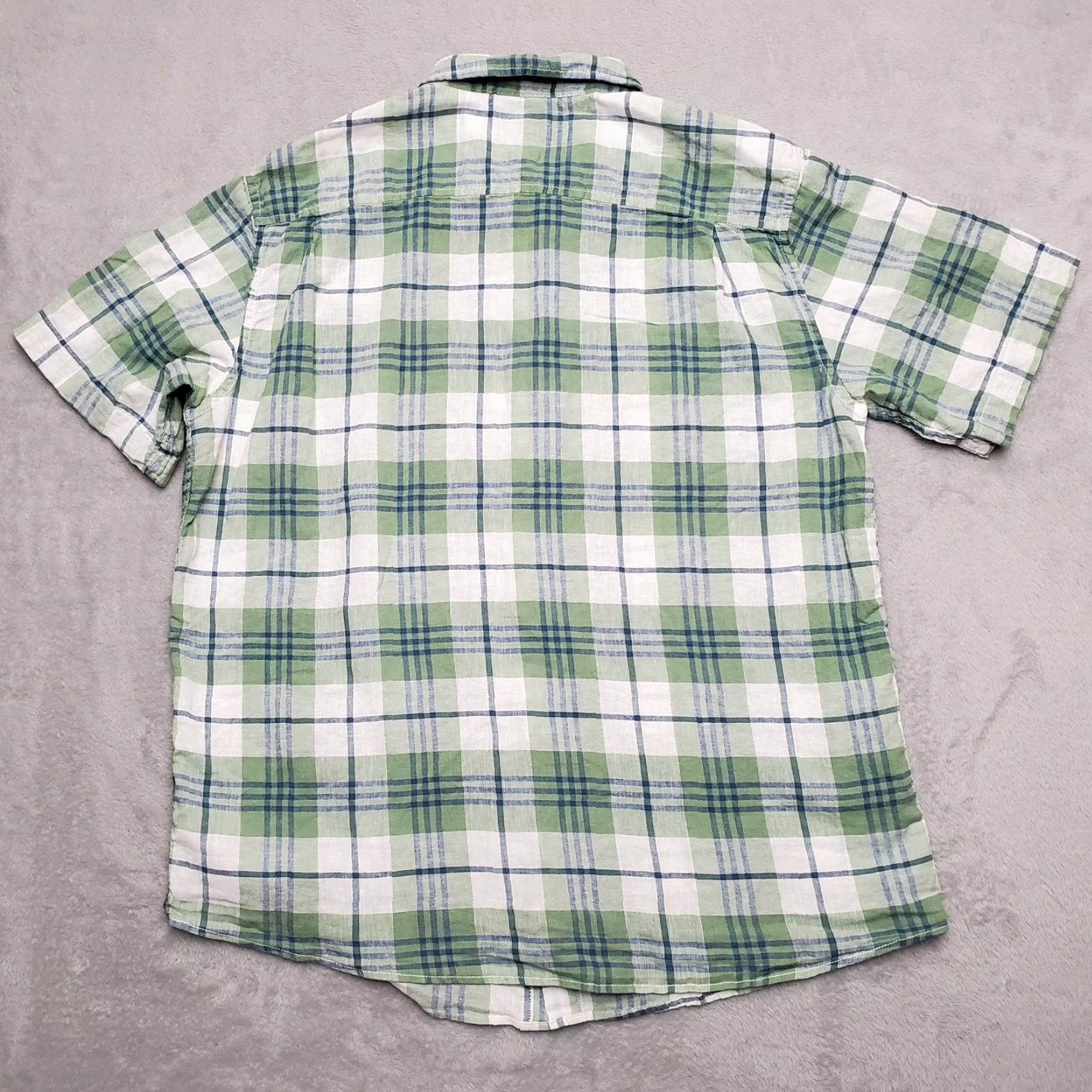 Weatherproof VINTAGE Weatherproof Shirt Mens XL Green Plaid Short Sleeve Button-Down Linen Blend Casual Outdoor Travel Size US XL / EU 56 / 4 - 5 Thumbnail