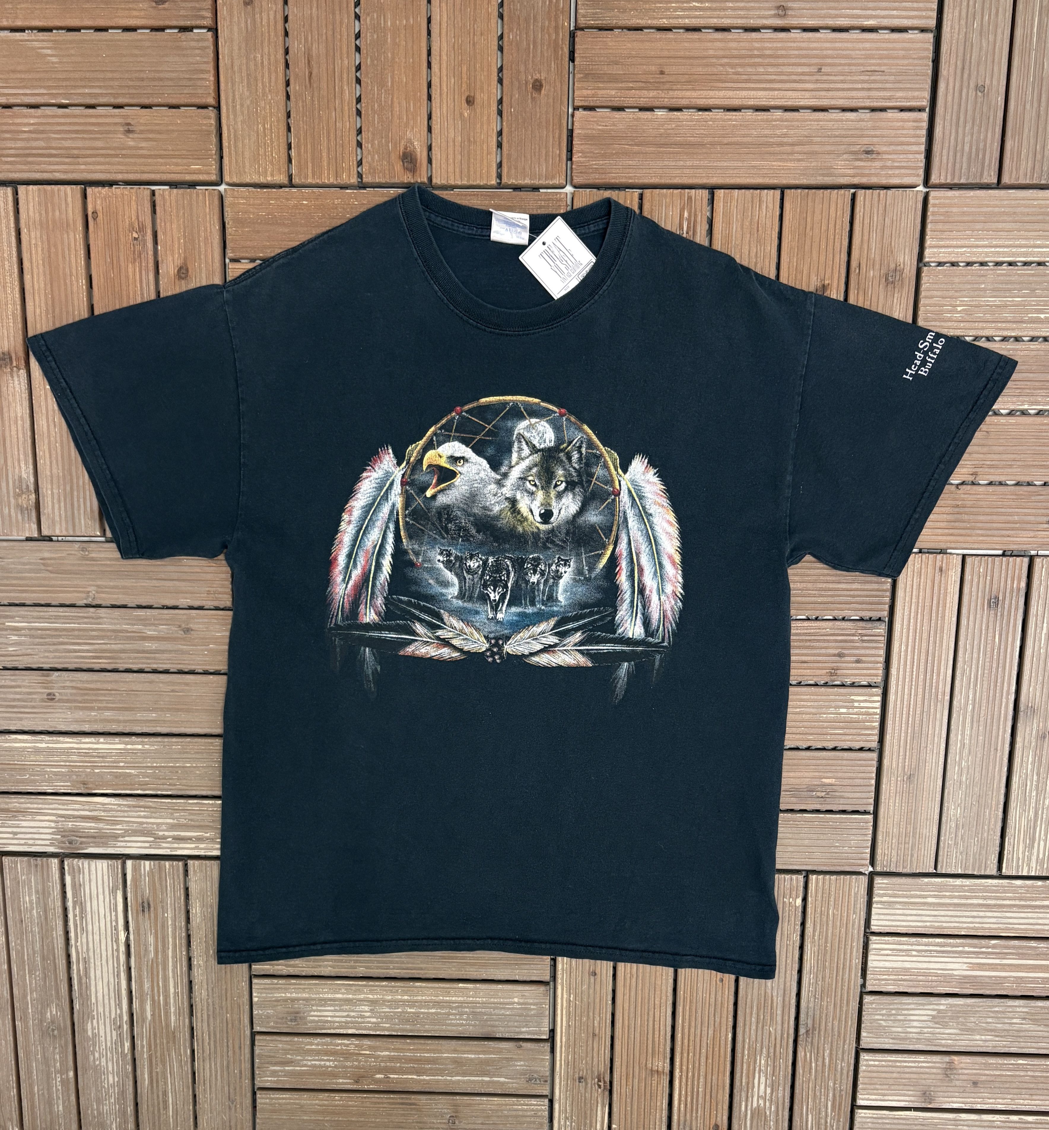 Vintage Head-Smashed-In Buffalo Jump World Heritage Site Vintage Tee Size US L / EU 52-54 / 3 - 1 Thumbnail
