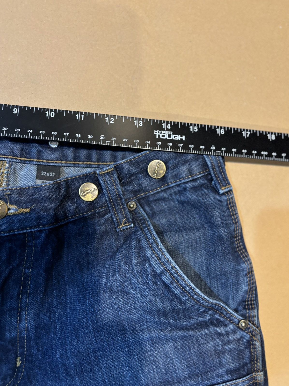 Carhartt Vintage Carhartt Men's Blue Relaxed Carpenter Jeans. Size US 32 / EU 48 - 11 Thumbnail