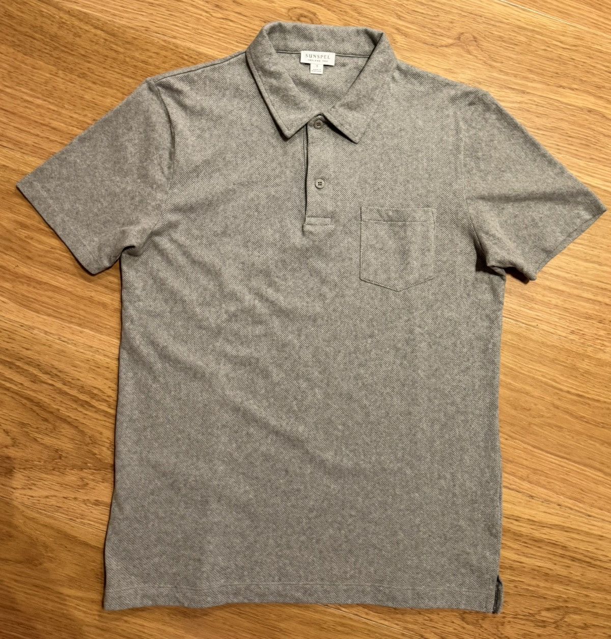 Sunspel Riviera Polo - Grey Melange Size US S / EU 44-46 / 1 - 1 Thumbnail