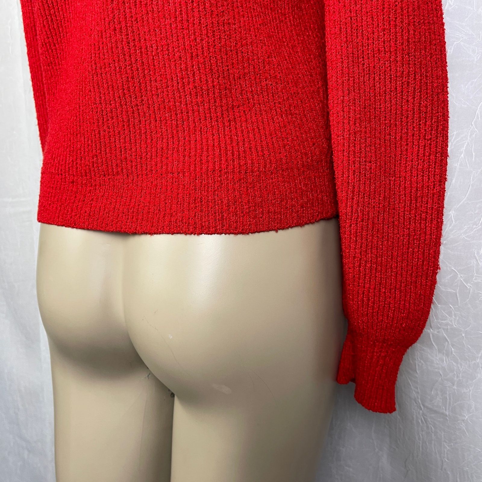 Vintage VTG 90’s Petites Just For You Red Cardigan Cozy Knit Sweater Size S / US 4 / IT 40 - 16 Thumbnail