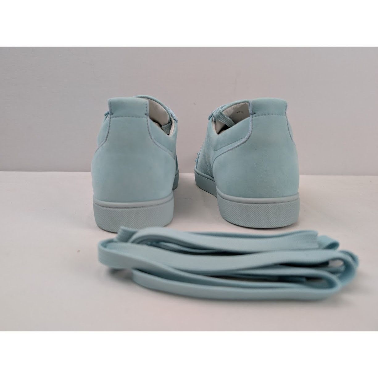 Christian Louboutin o1rshd1 Louis Junior Spikes Sneakers in Iceberg Size US 12.5 / EU 45-46 - 10 Thumbnail