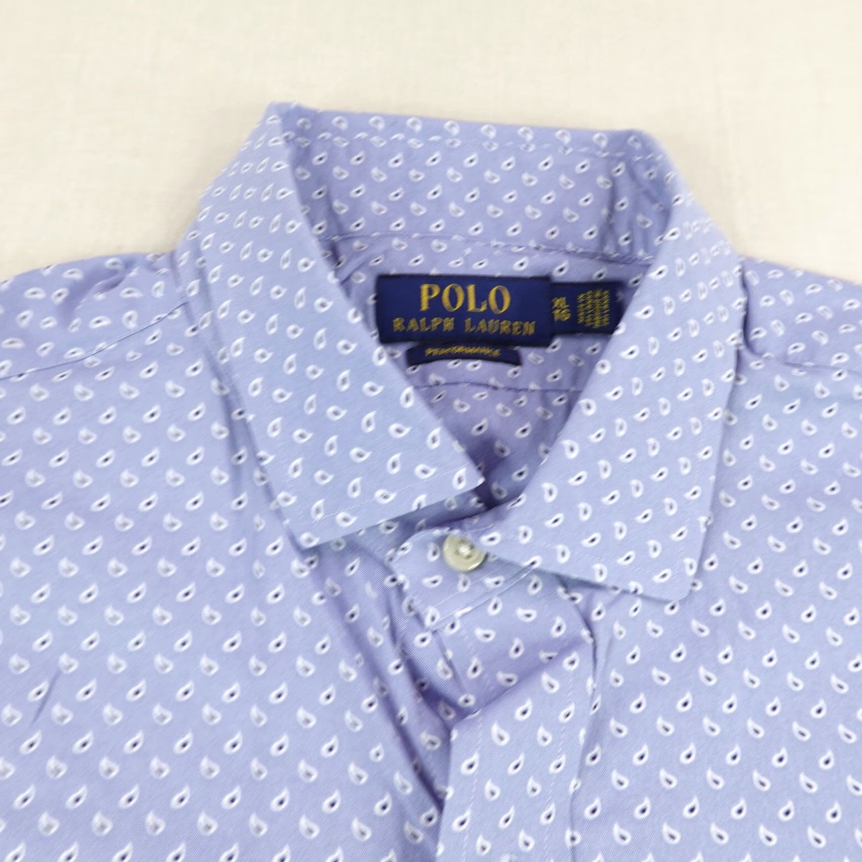 Polo Ralph Lauren VINTAGE Polo Ralph Lauren Shirt Mens XL Blue Paisley Long Sleeve Button Up Business Casual Formal Preppy Lightweight Stretch Size US XL / EU 56 / 4 - 2 Thumbnail