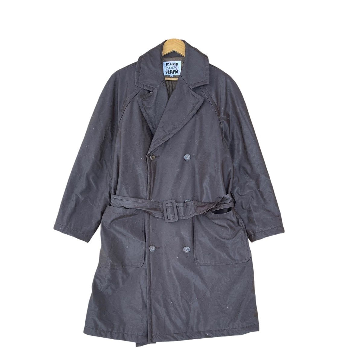 Iceberg × Vintage Vintage 90s Iceberg Jeans Waxed Long Coat Size US M / EU 48-50 / 2 - 1 Thumbnail