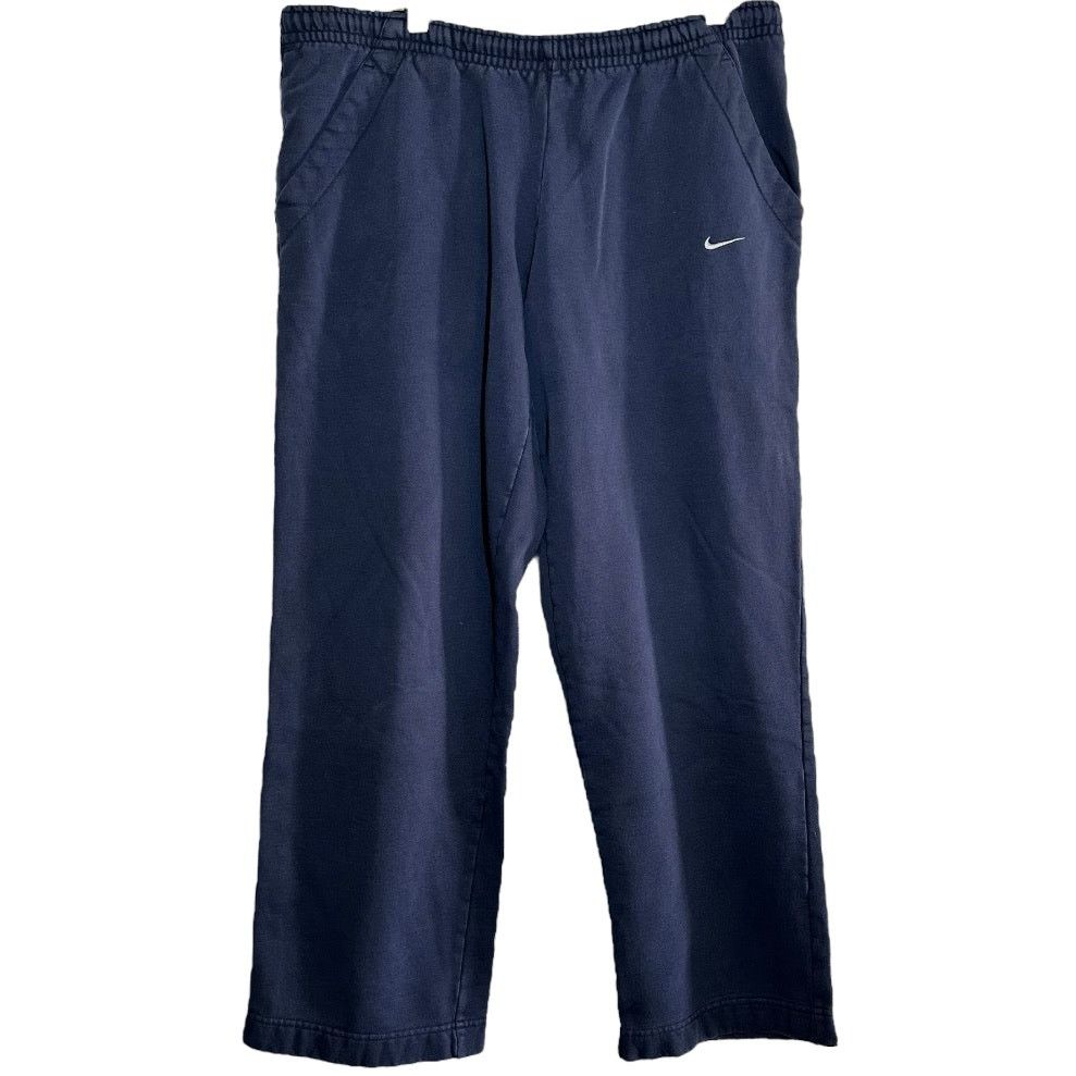 image of Vintage Nike Sweatpants 90's Straight Leg Drawstring Navy M in Blue, Men's (Size 38)