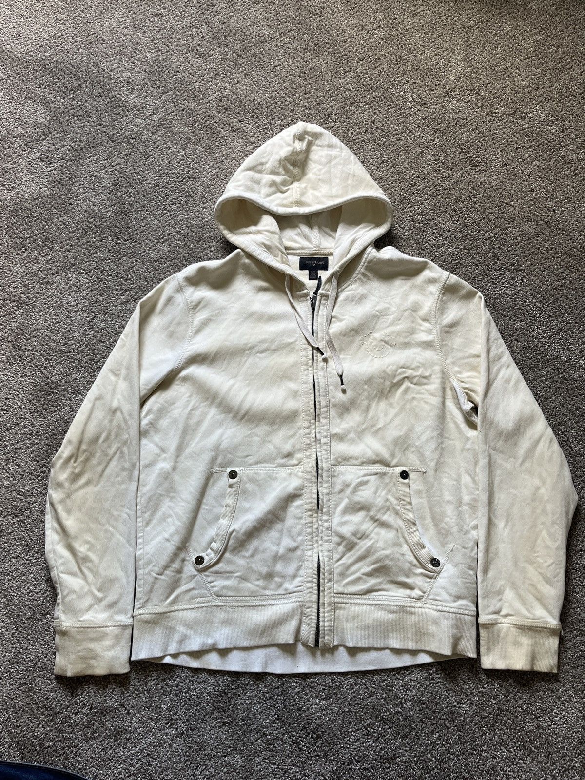 True Religion Off white True religion zipper sweatshirt 2014 Size US XL / EU 56 / 4 - 1 Thumbnail