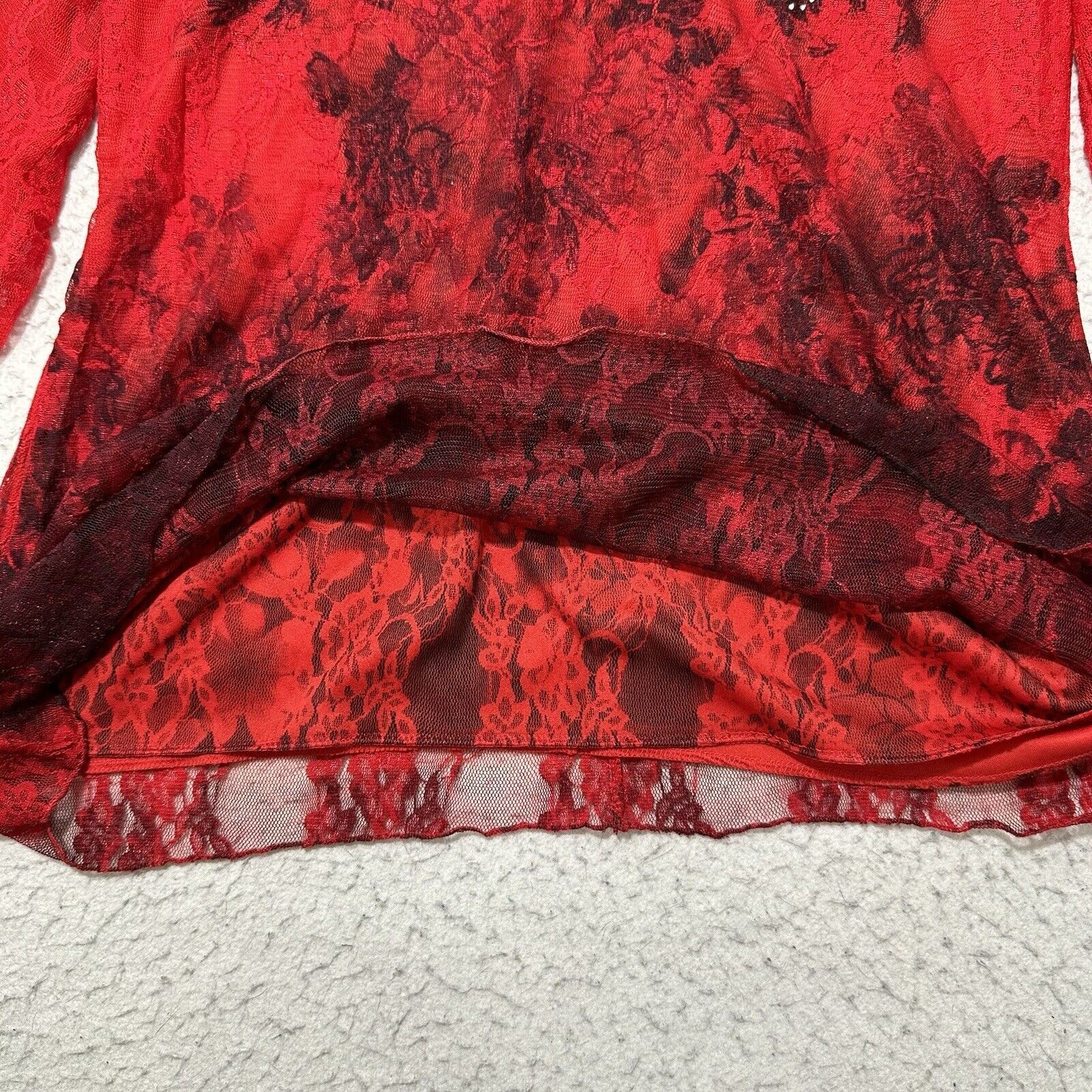 Vintage Vintage Brittany Black Small Red Black Embellished Blouse Size S / US 4 / IT 40 - 7 Thumbnail