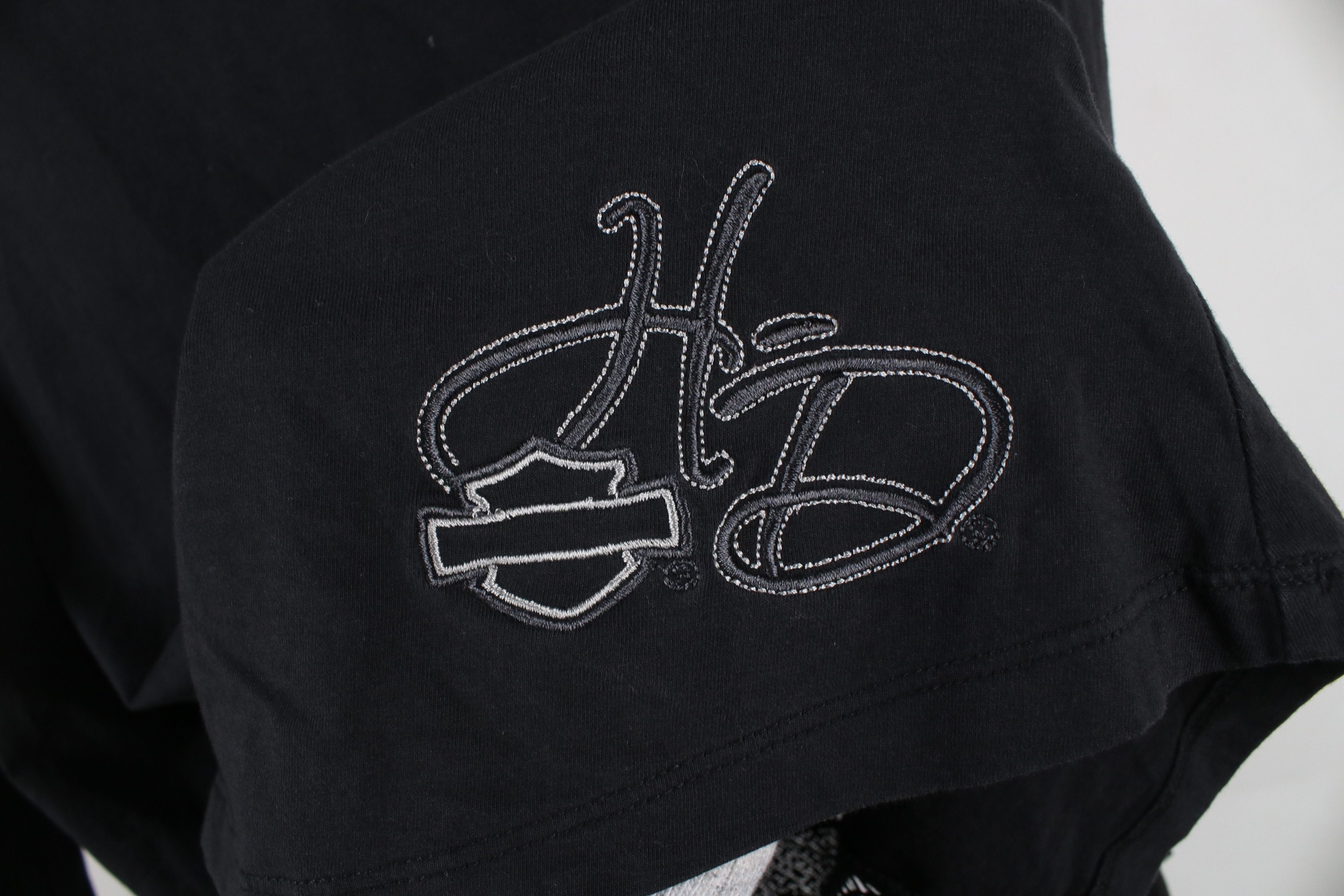 Harley Davidson × Vintage Vintage Y2K Harley Davidson Skull Lace Long Sleeve T-Shirt Size L / US 10 / IT 46 - 4 Thumbnail
