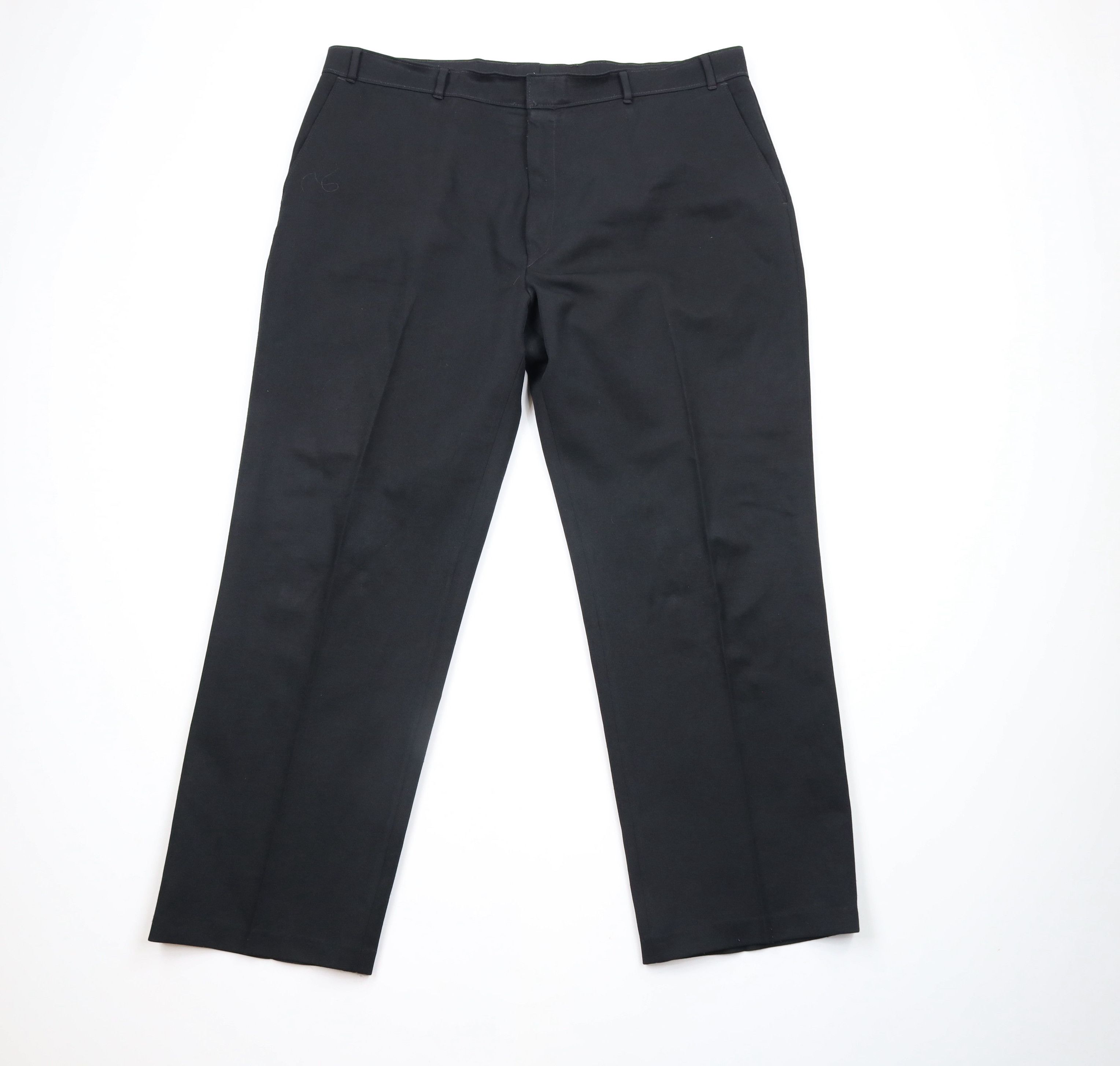 Levi's × Vintage Vintage 90s Levis Distressed Knit Wide Leg Chino Pants Black Size US 42 / EU 58 - 1 Thumbnail