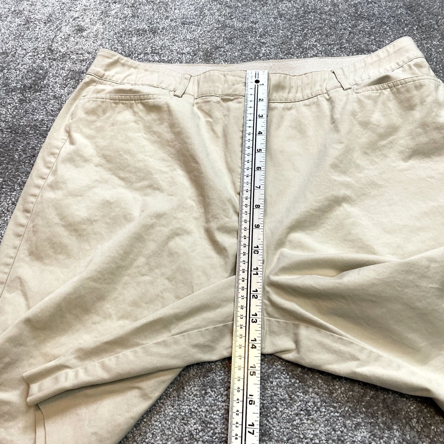 Vintage Kim Rogers Sweatshorts Womens 18 Beige Stretch Button Cotton Solid Soft 10" Inseam Insm Plus Size Size 25" / US 0 / IT 36 - 5 Thumbnail